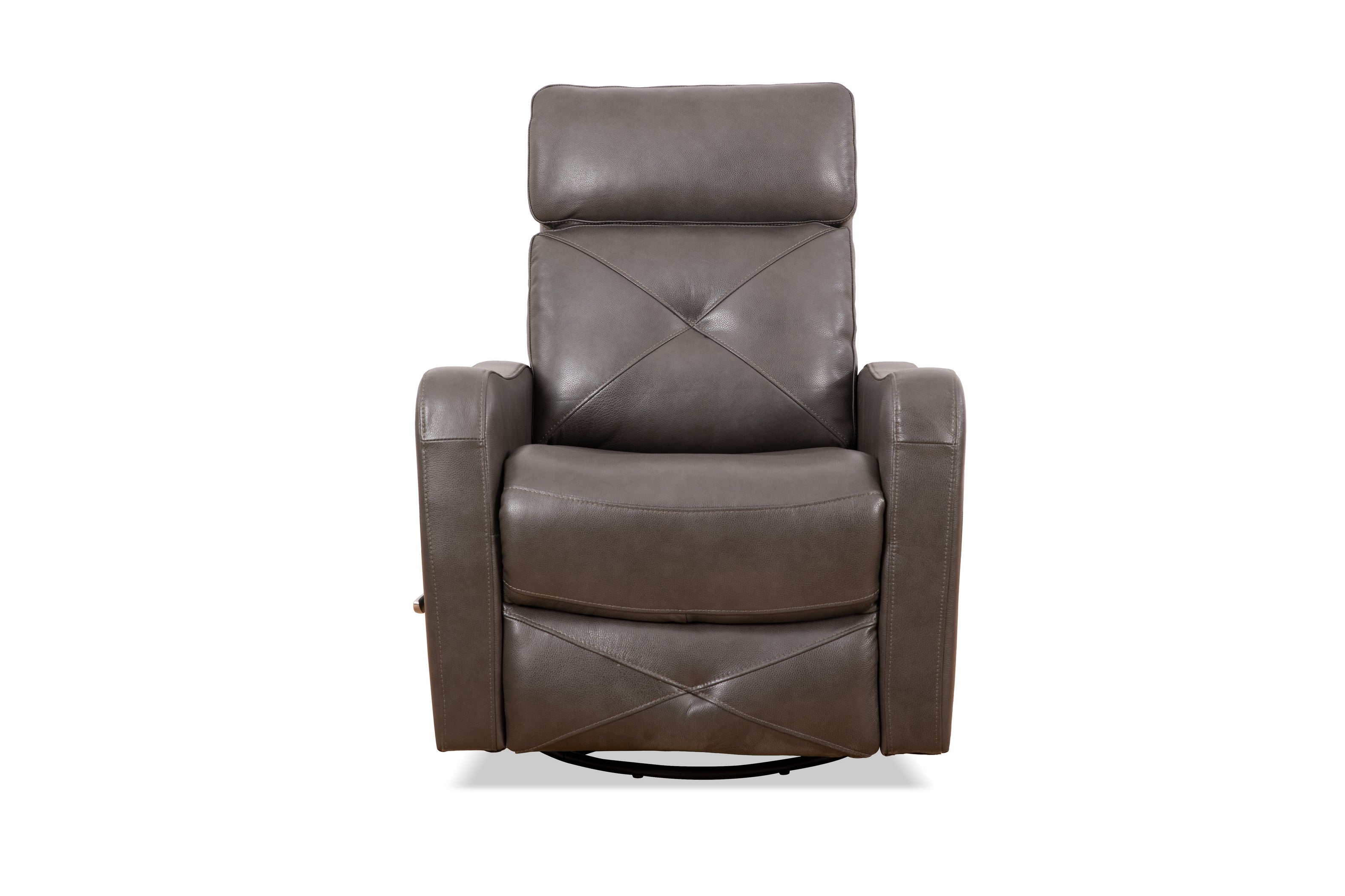 Grey Leather Swivel Glider Recliner – IF-6330-M Recliner