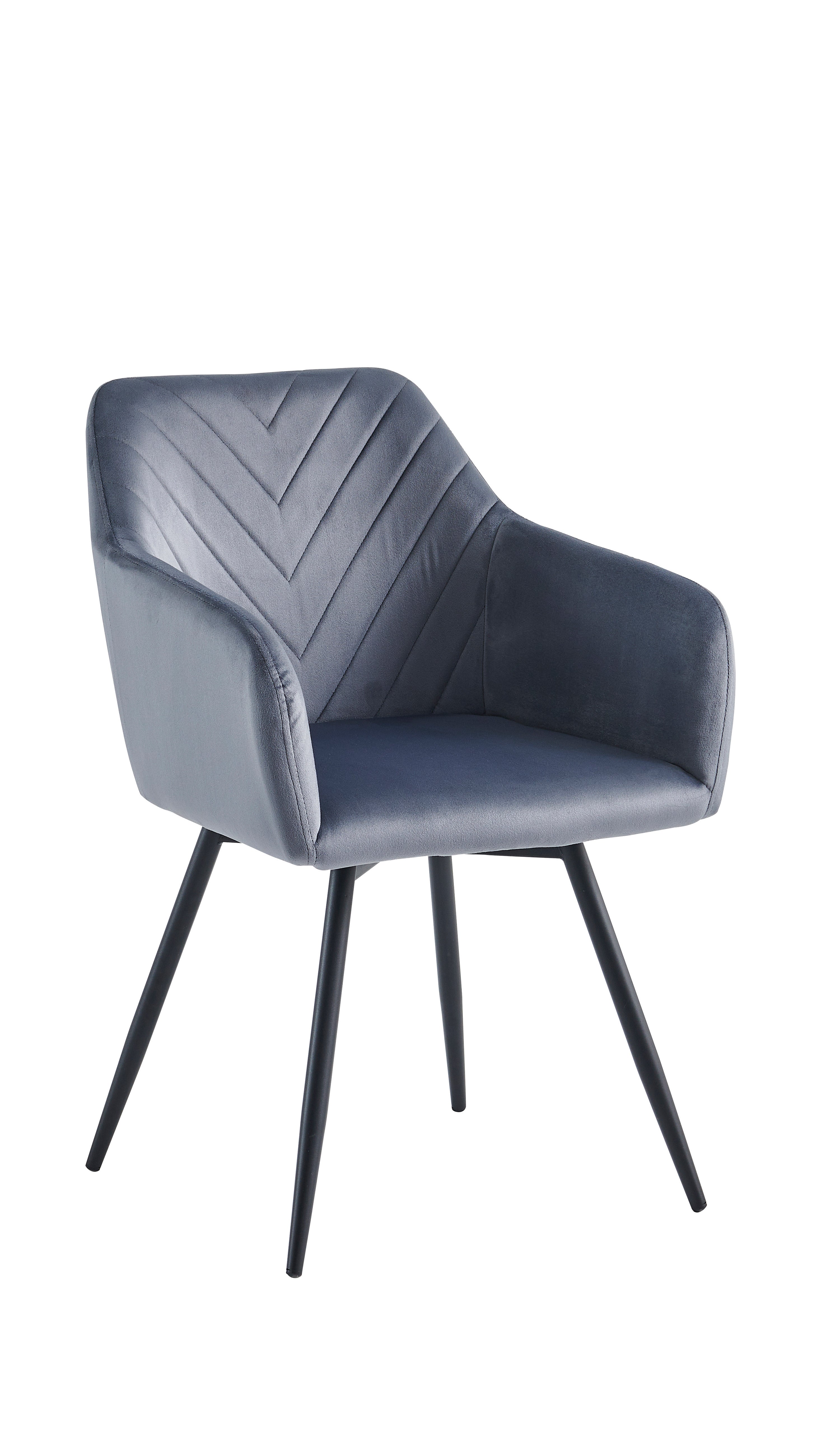 Upholstered in Soft Dark Grey Velvet Dinette Set – T-1550 C-1552