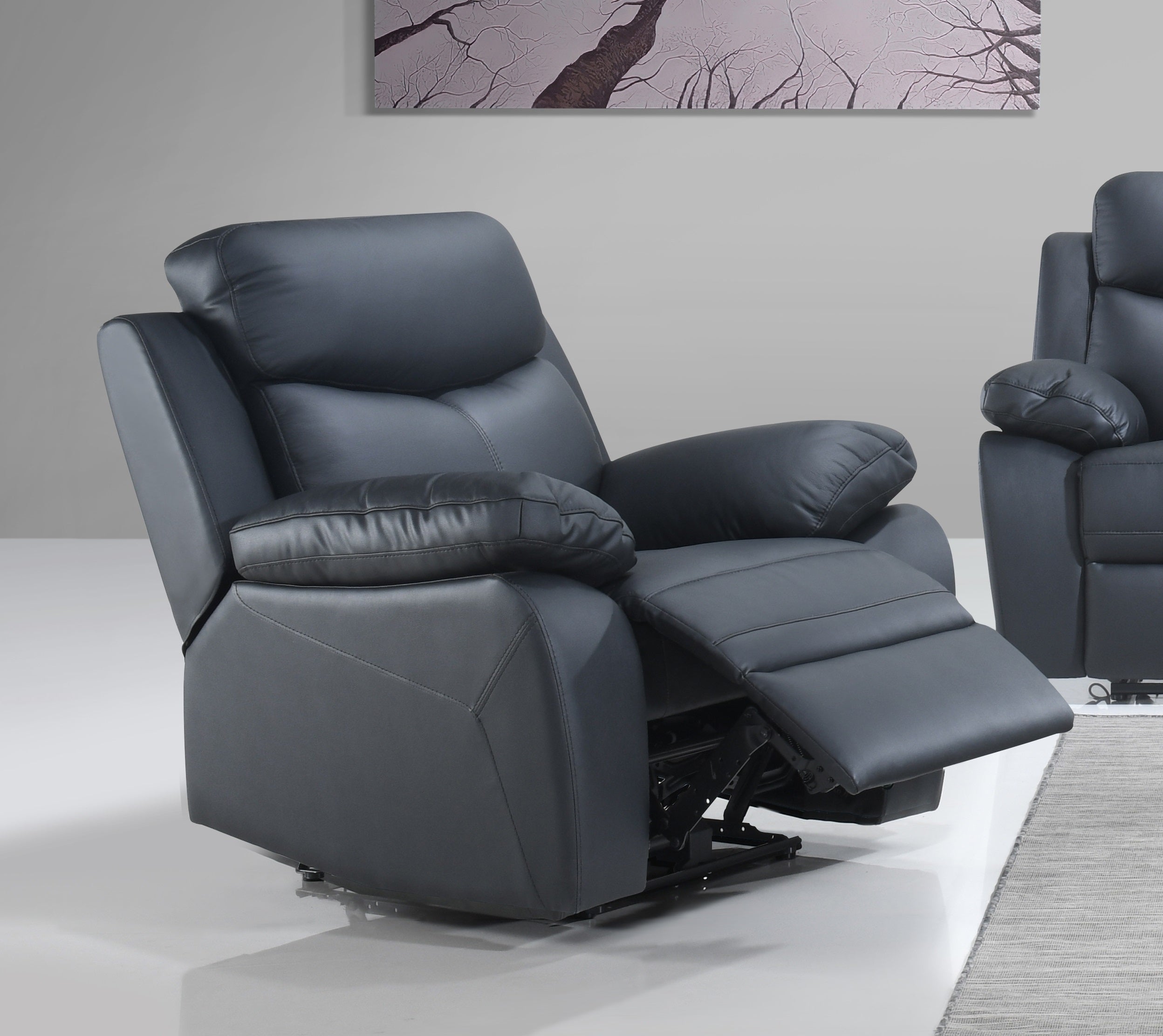 Navy Leather Power Reclining Loveseat with Console Recliner / Lift Chair – IF-8120 Recliner