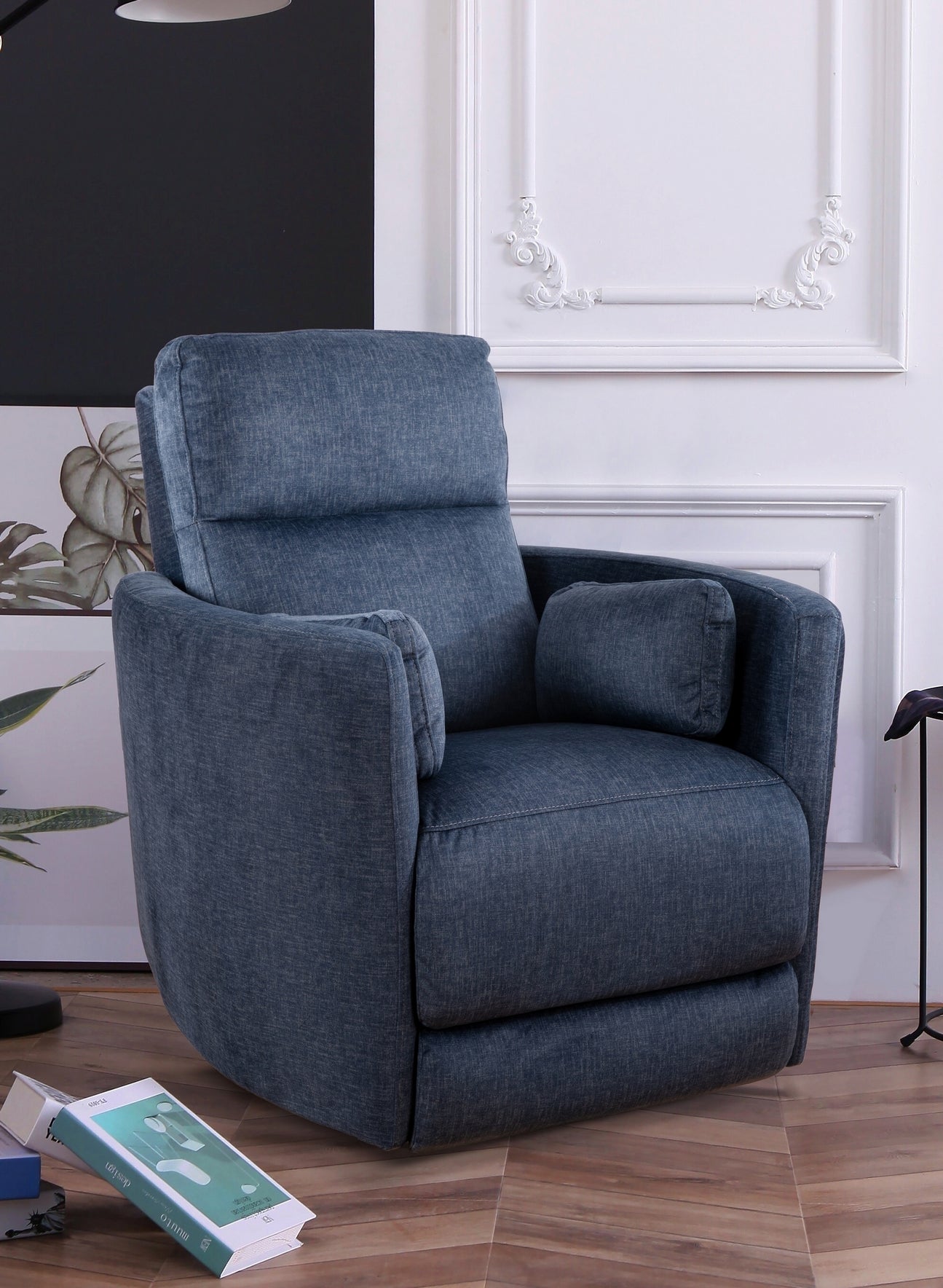 Navy Blue Fabric Rocker Recliner – IF-6340-M Recliner