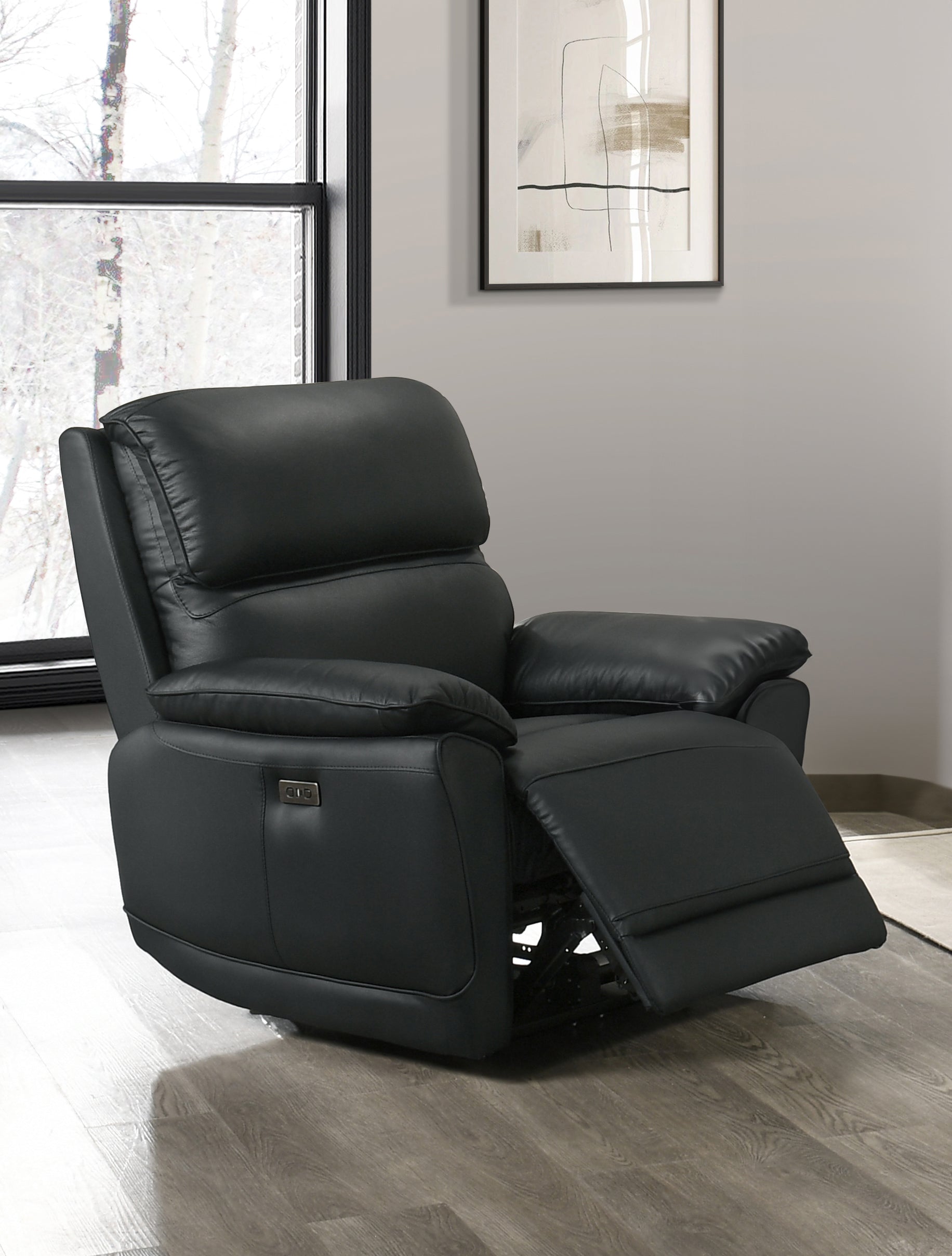 Black Leather Power Recliner Chair – IF-8171-C Recliner
