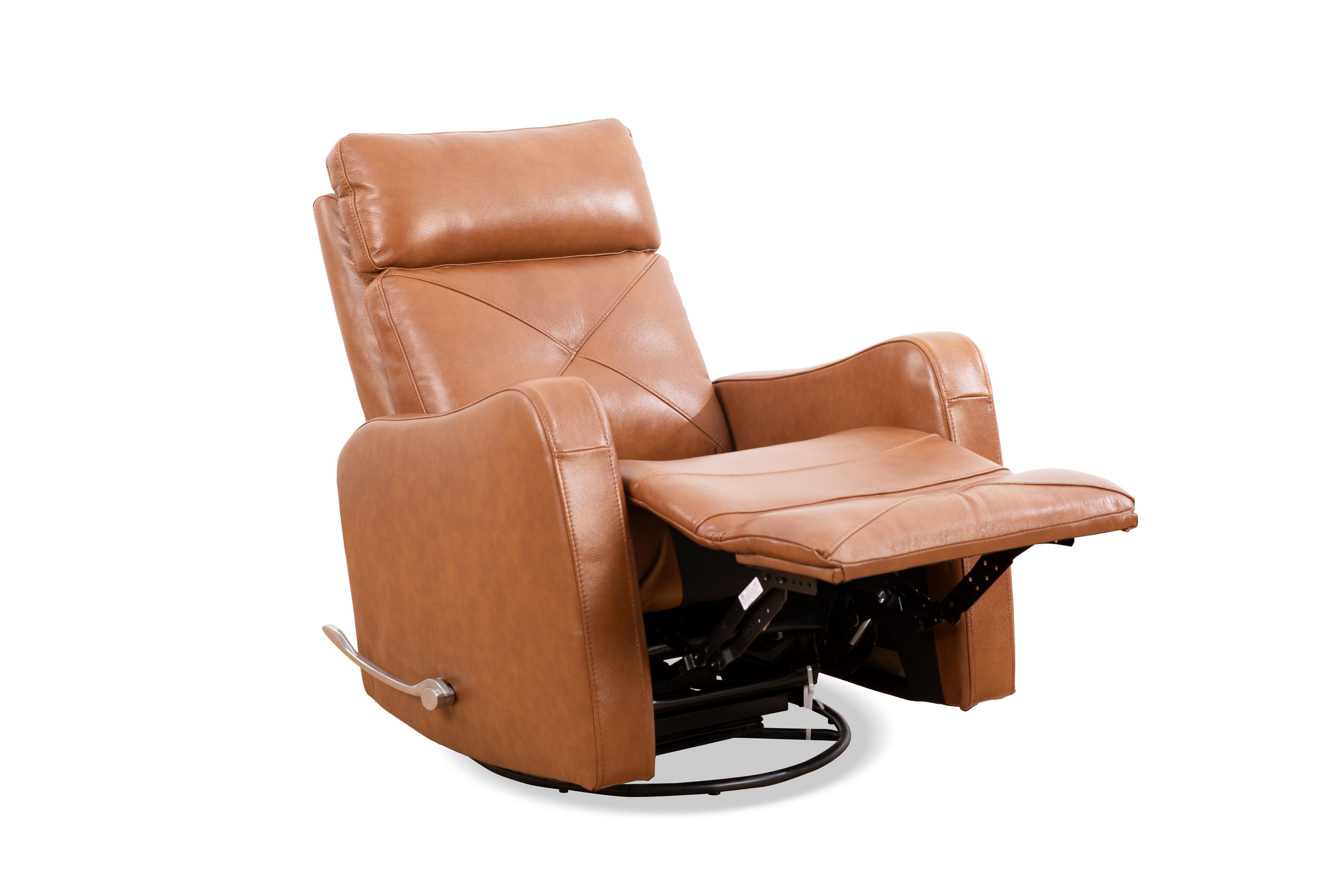 Cognac Leather Swivel Glider Recliner – IF-6331-M Recliner