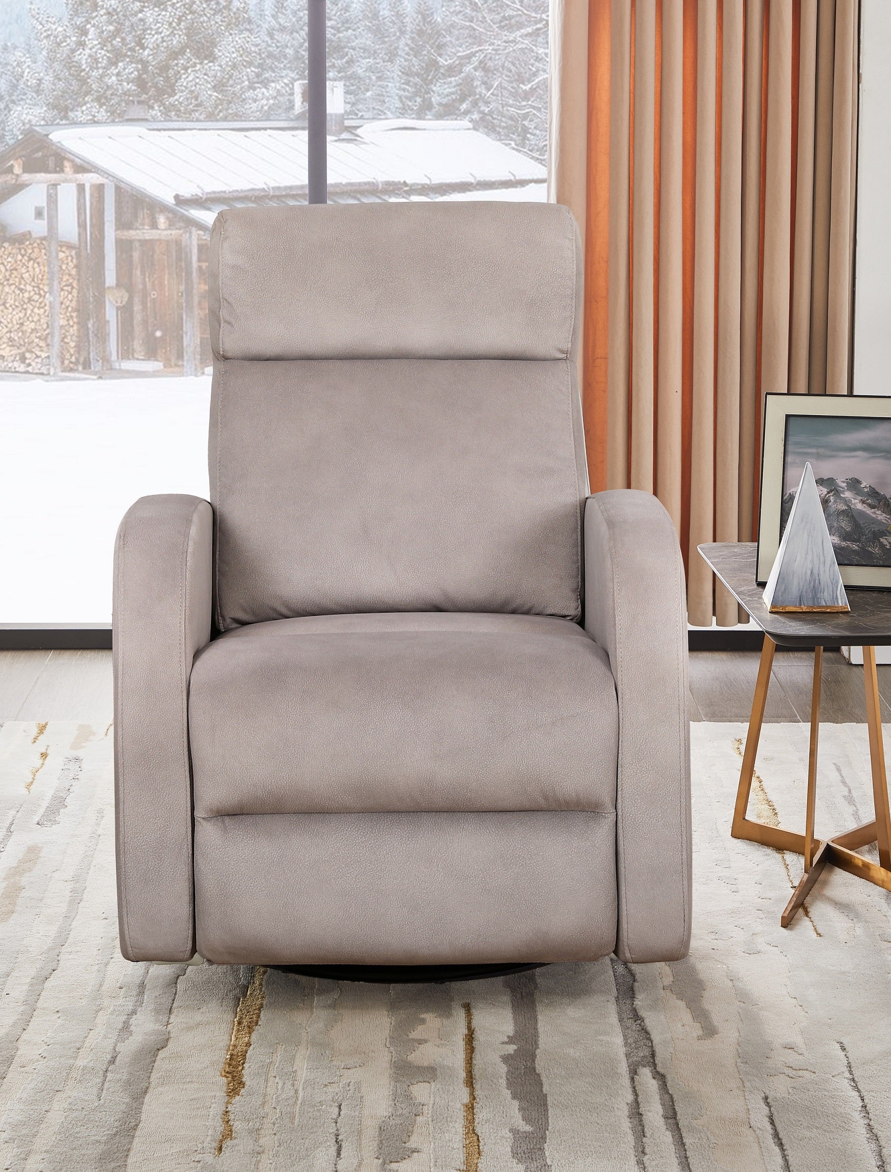 Light Grey Fabric Rocker Recliner – IF-6337-M Recliner