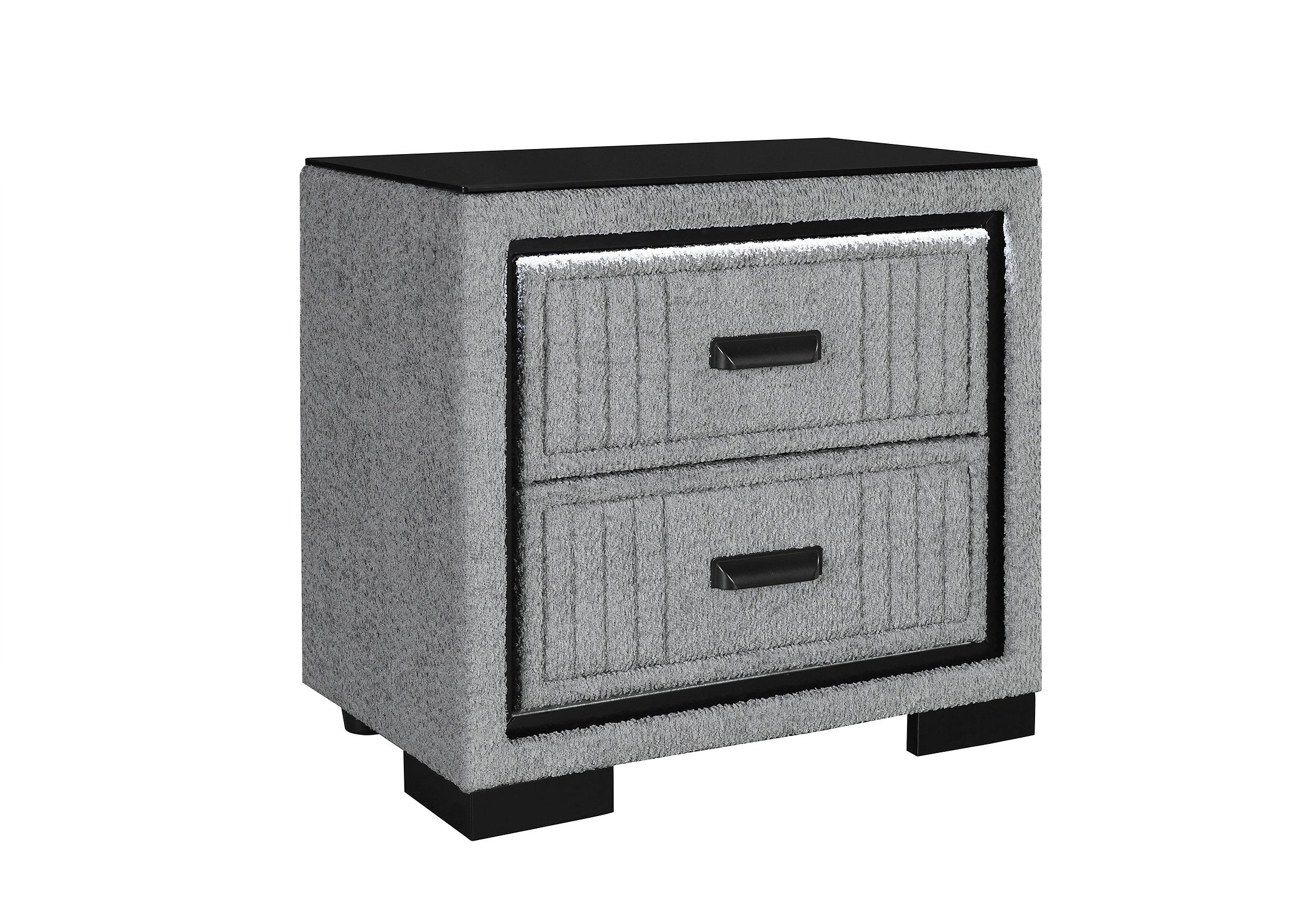 Isabella - Grey Bedroom Set with TV support