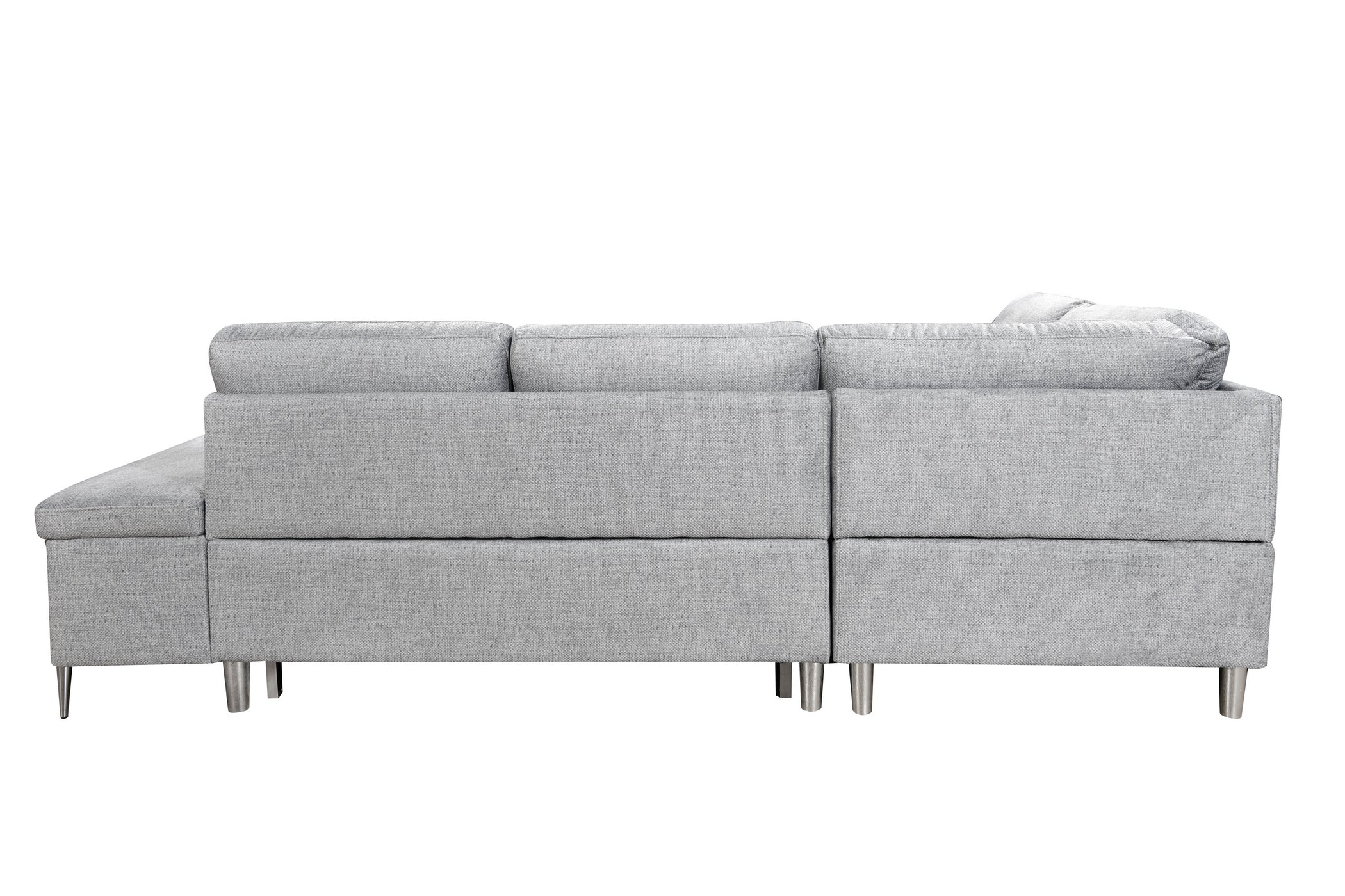 Grey Sleeper Sectional Sofa with Storage Chaise – IF-9022 LHF