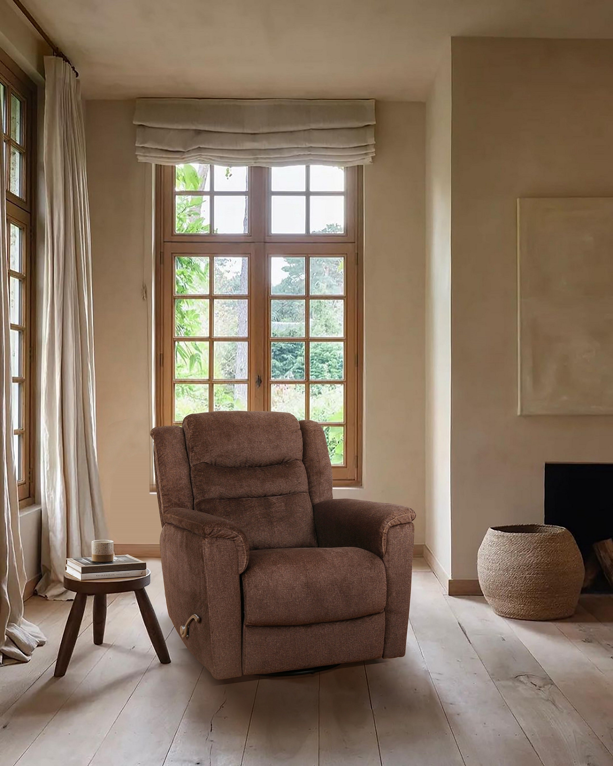 Brown Chenille Rocker Recliner – IF-6346-M Recliner