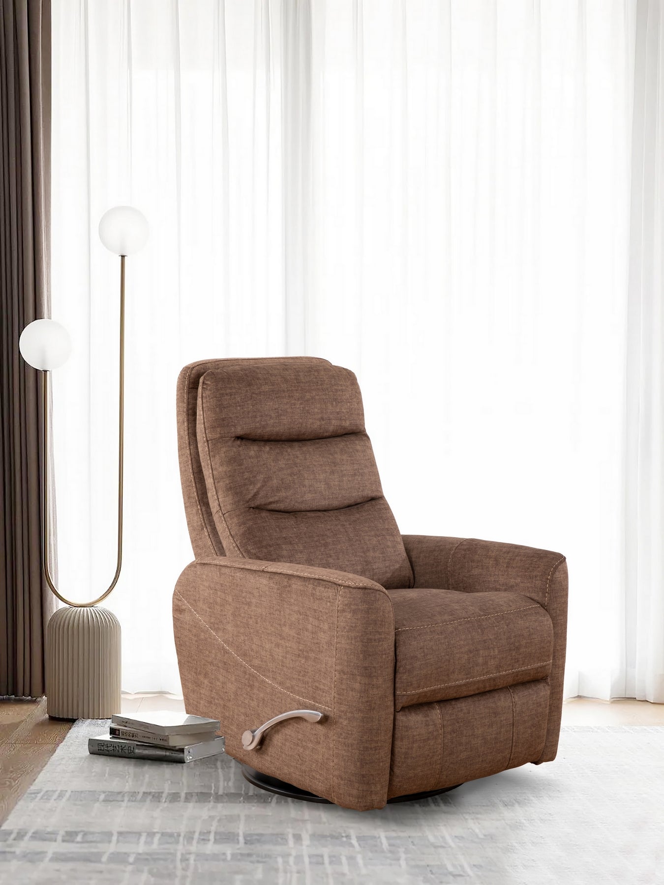 Brown Fabric Rocker Recliner – IF-6322-M Recliner