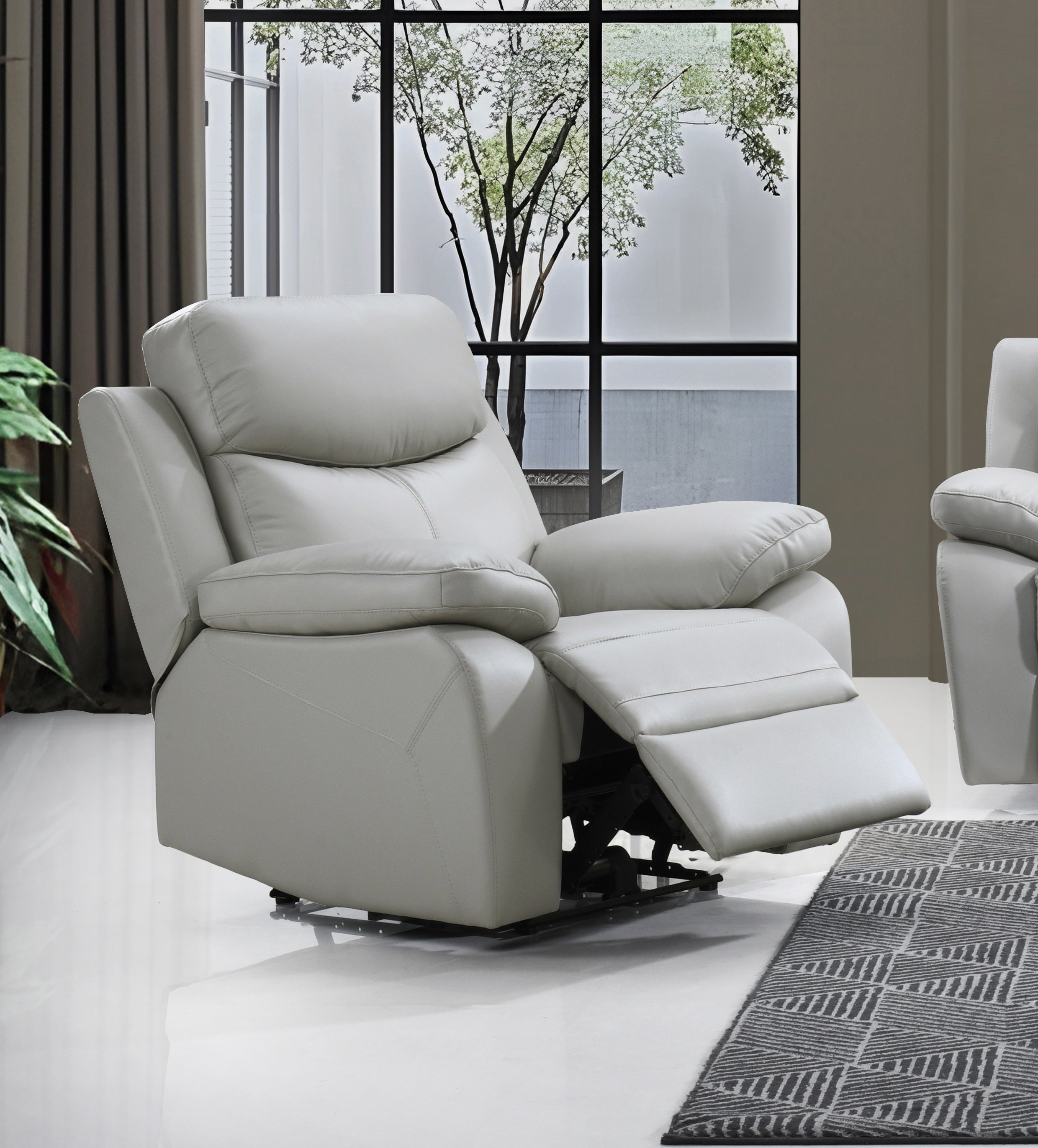 Light Grey Fabric Power Reclining Loveseat with Console Recliner / Lift Chair – IF-8130 Recliner