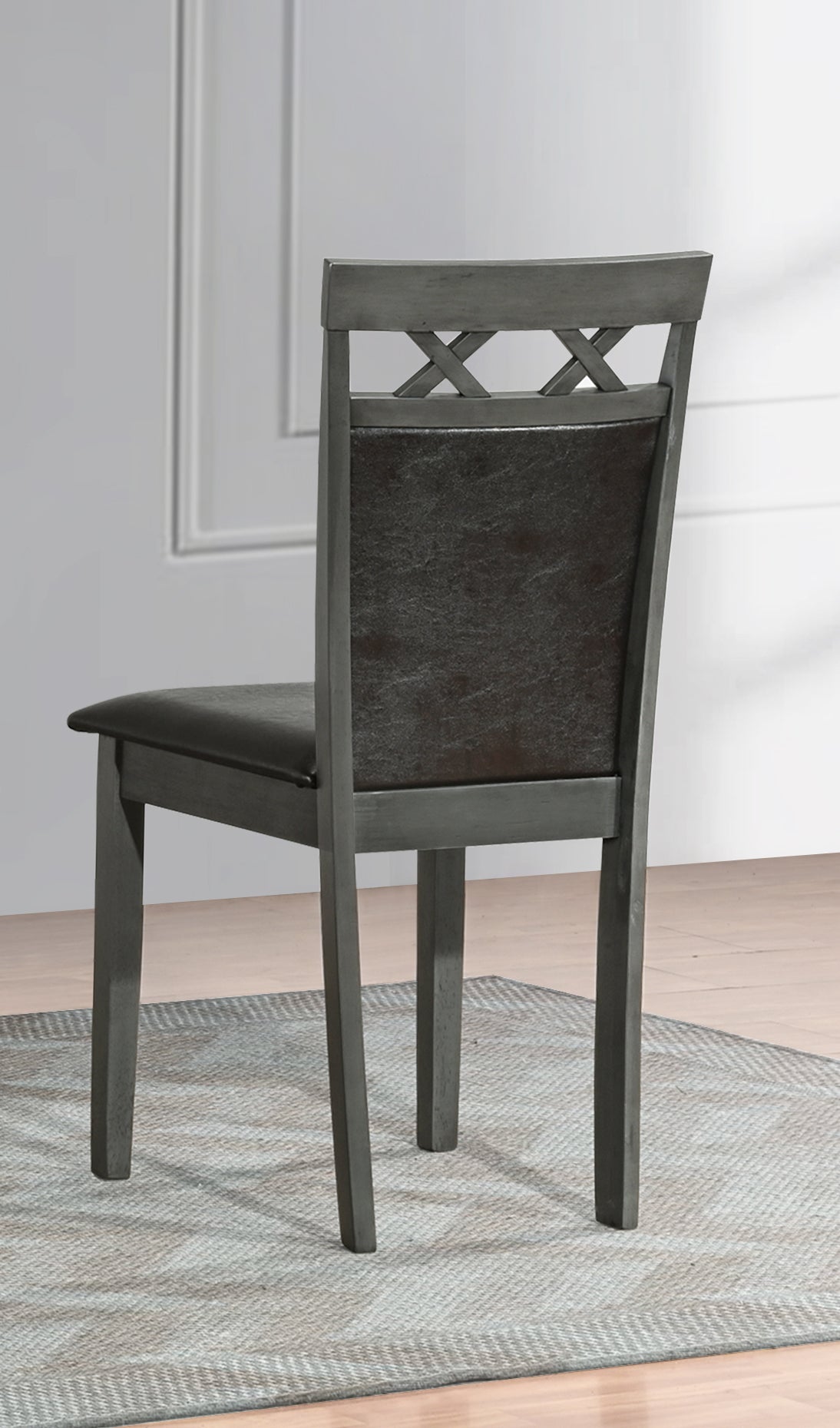 Black PU Upholstered Cushion Seats Chair – C-1097