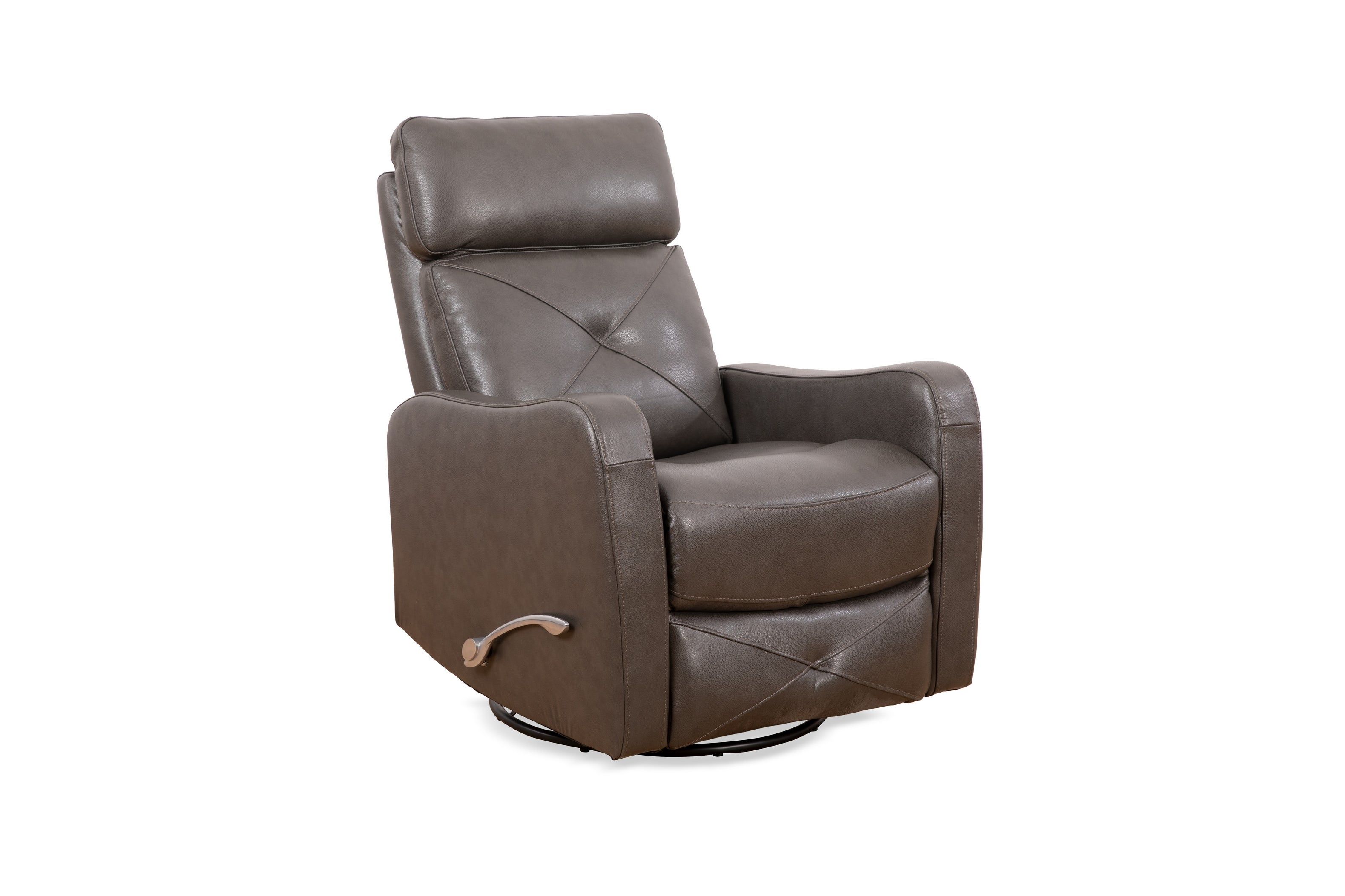 Grey Leather Swivel Glider Recliner – IF-6330-M Recliner