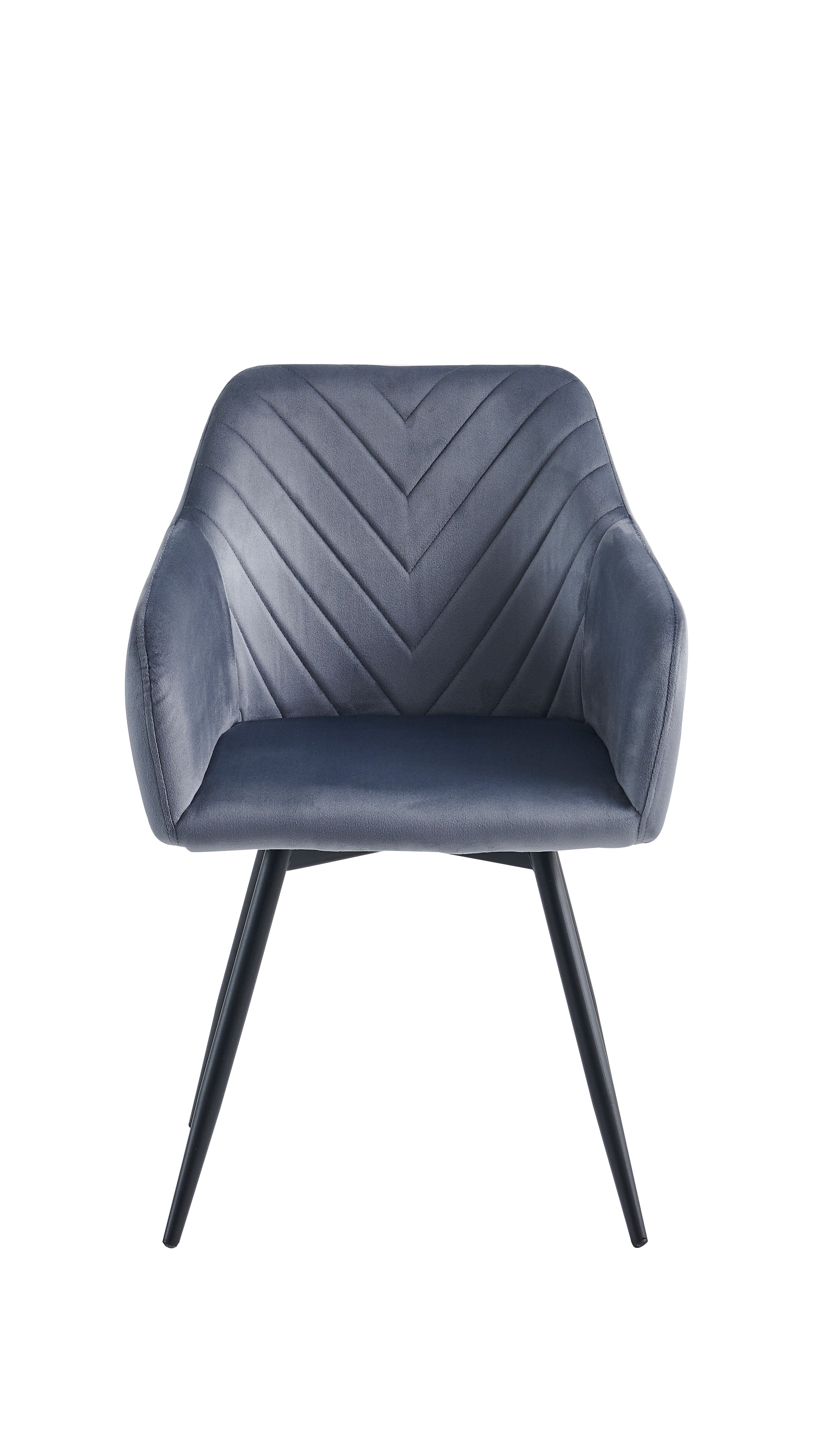 Upholstered in Soft Dark Grey Velvet Dinette Set – T-1550 C-1552