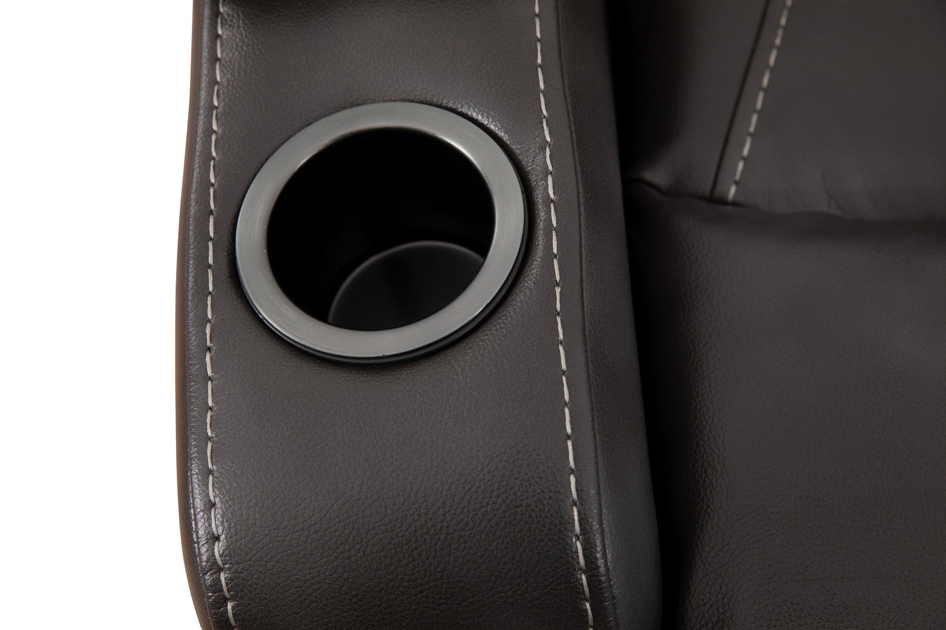 Grey Leather Power Recliner with Cupholder – IF-6312-M Recliner