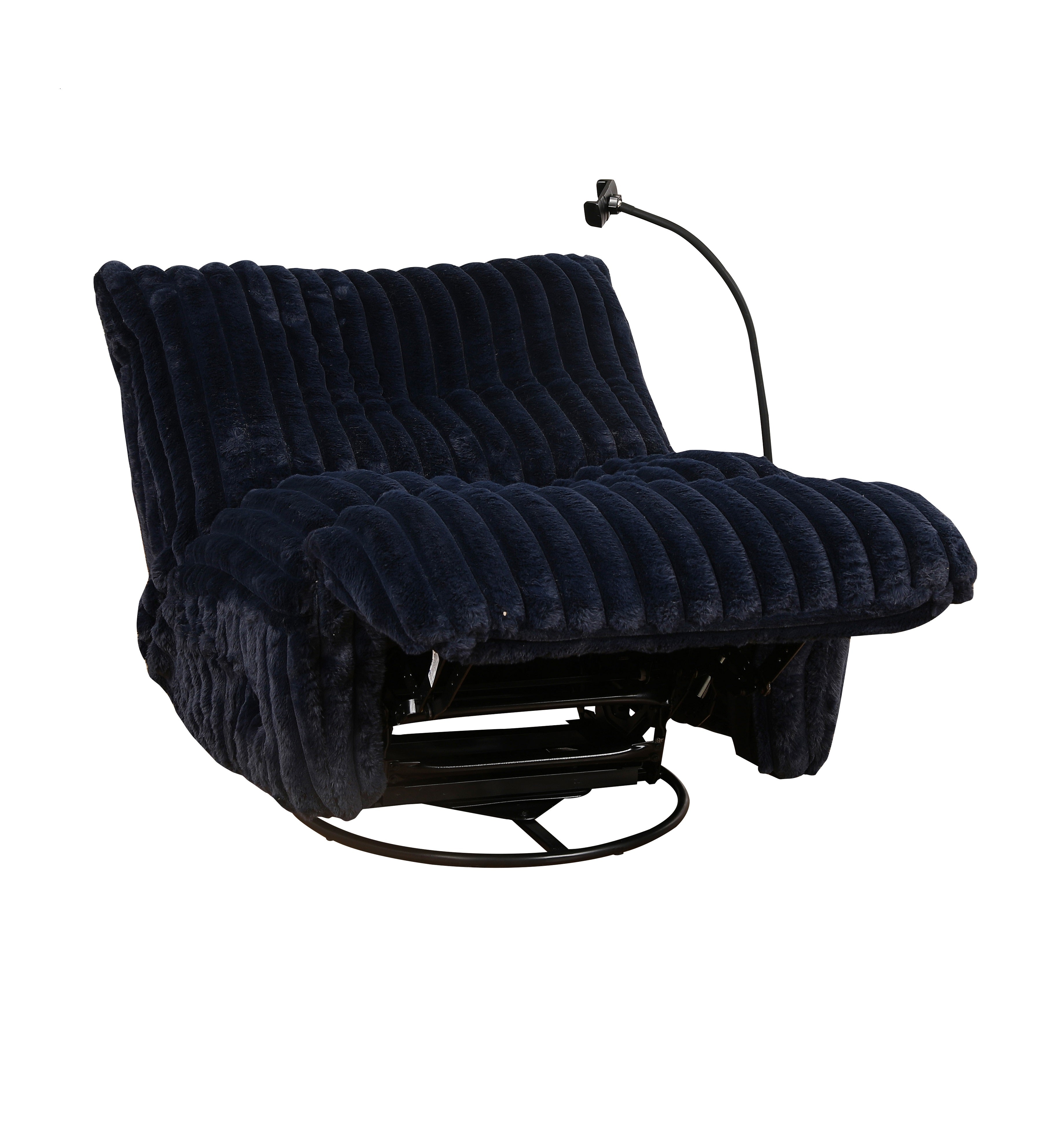 Navy Blue Corduroy Bean Bag-Style Recliner – IF-6306-M Recliner