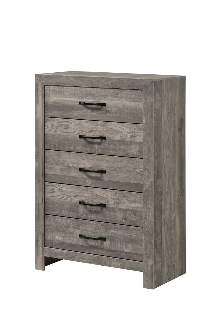Charlotte Rustic Grey Wood Bedroom Set – Charlotte
