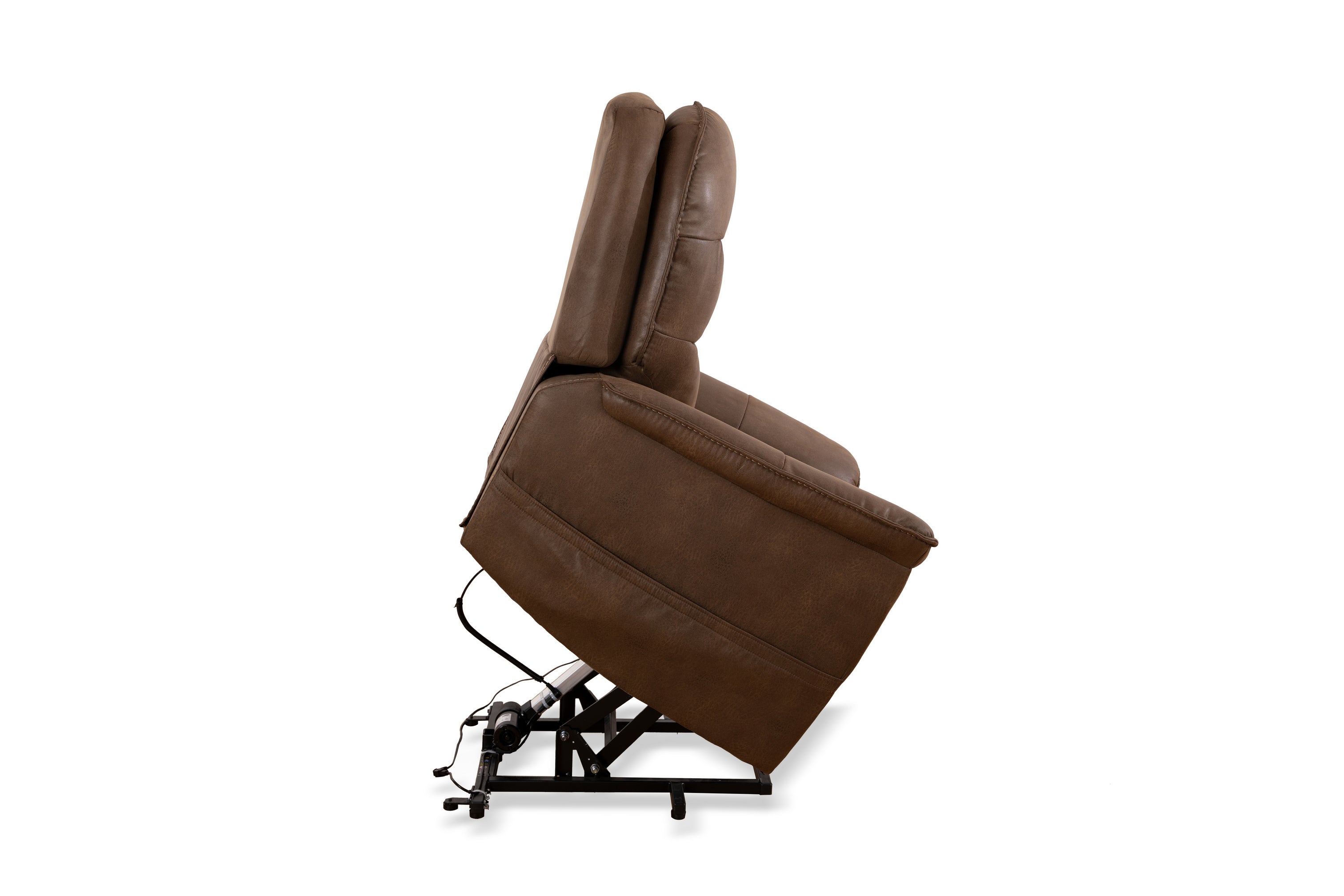 Brown Faux Leather Power Lift Recliner – IF-6365-M Lift Chair