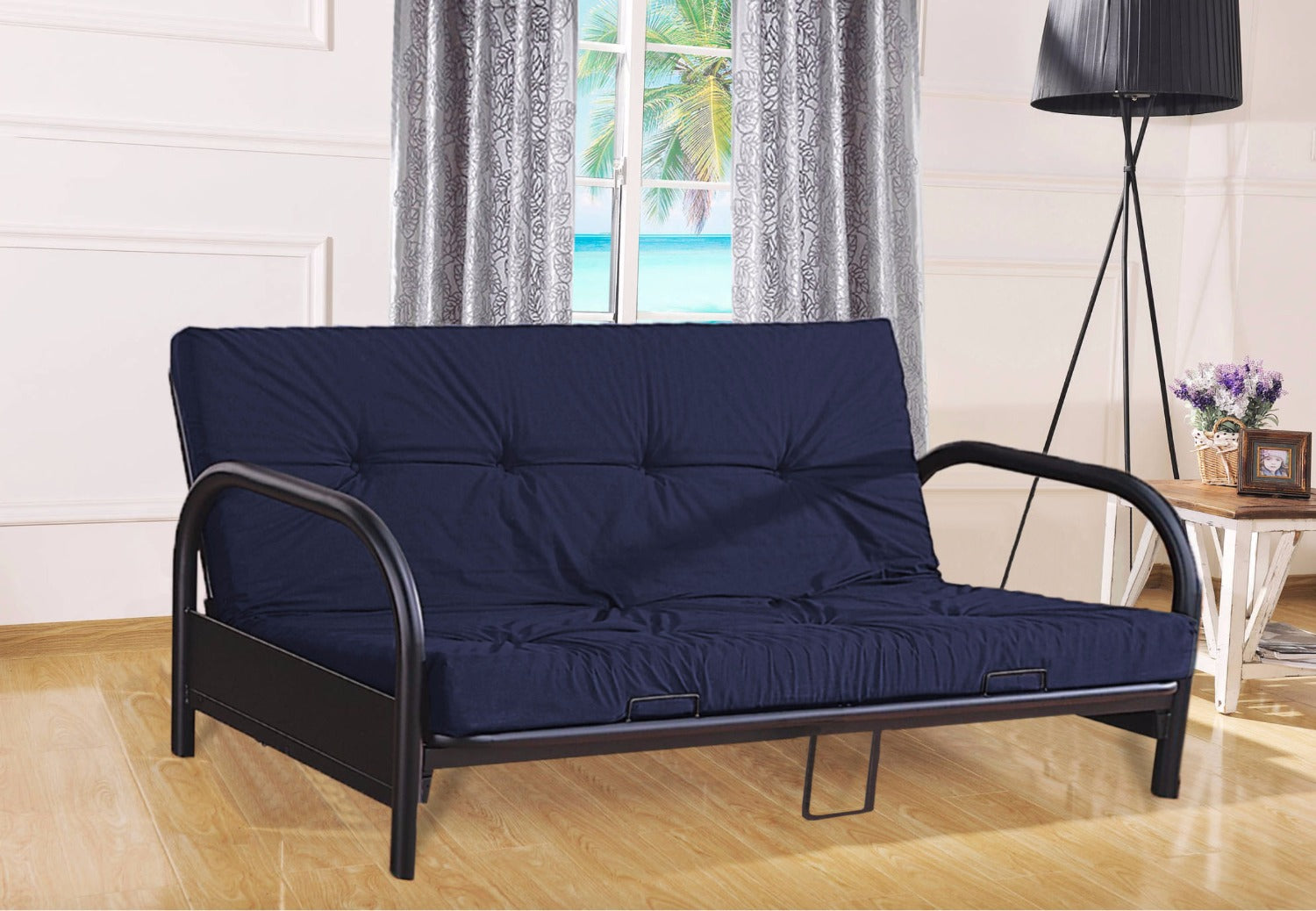 Blue Fabric Shown Futon – IF-208