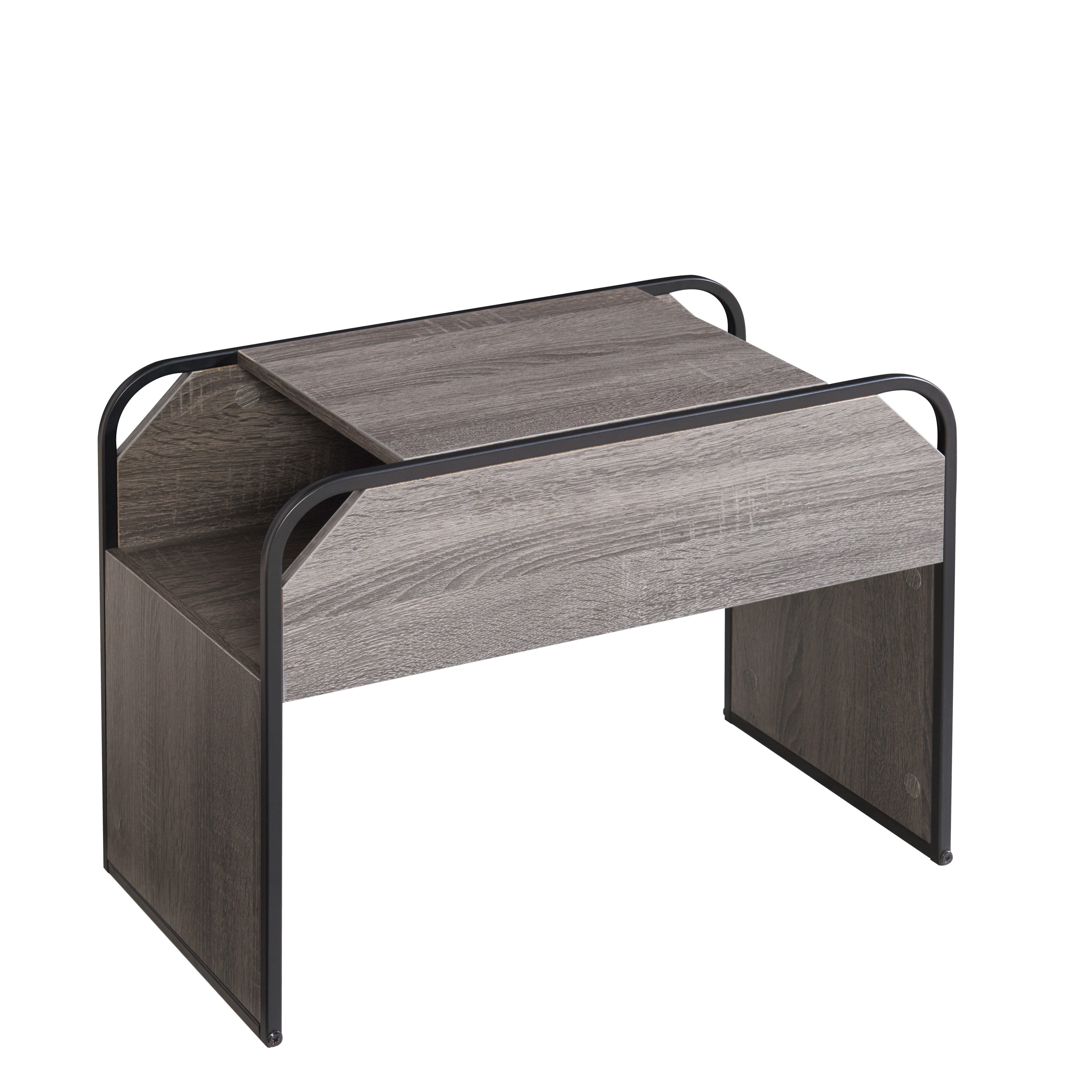 Warm grey oak wood-look panels with a modern reclaimed texture Coffee / Side Table – IF-079
