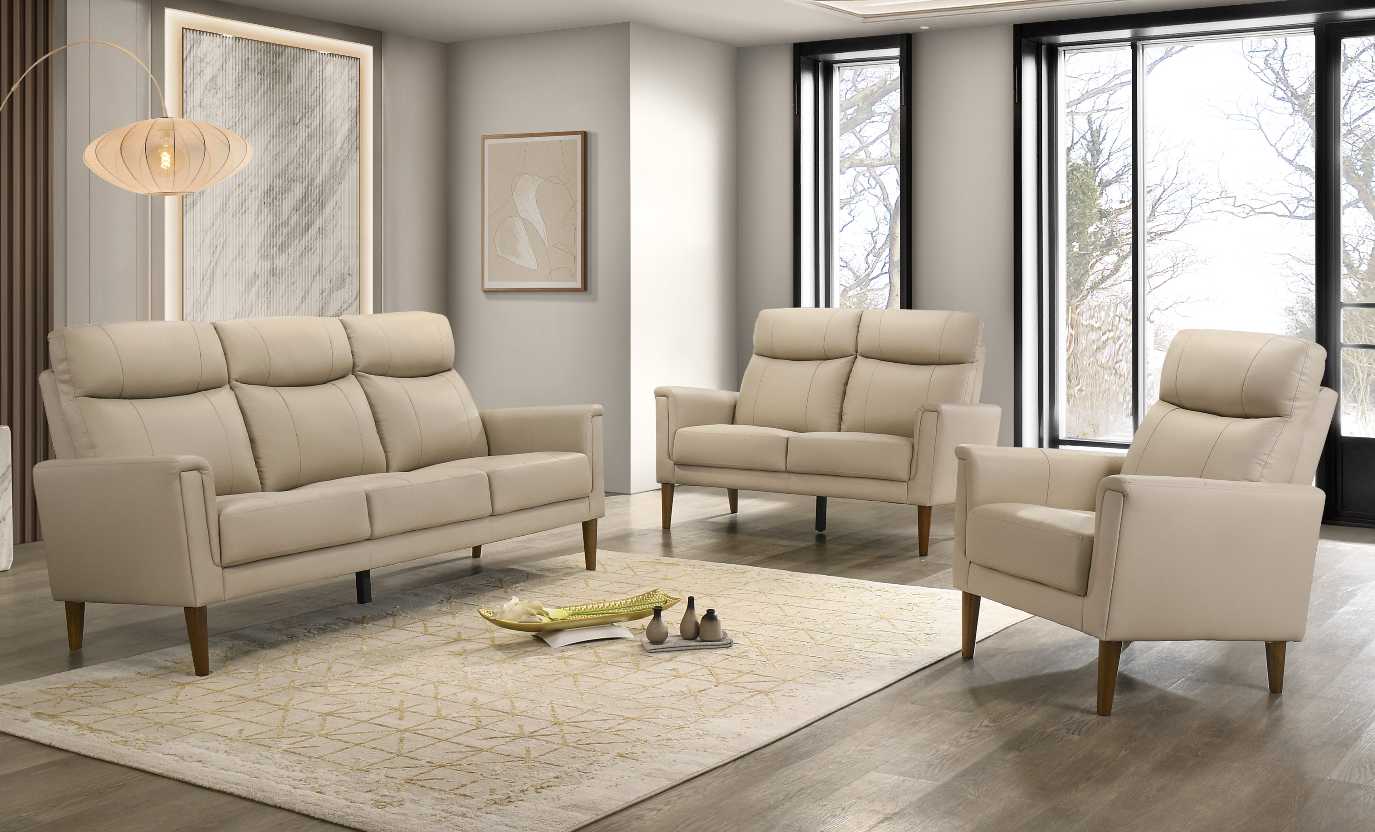 Solid wood legs for a warm, contemporary finish Sofa – IF-8012
