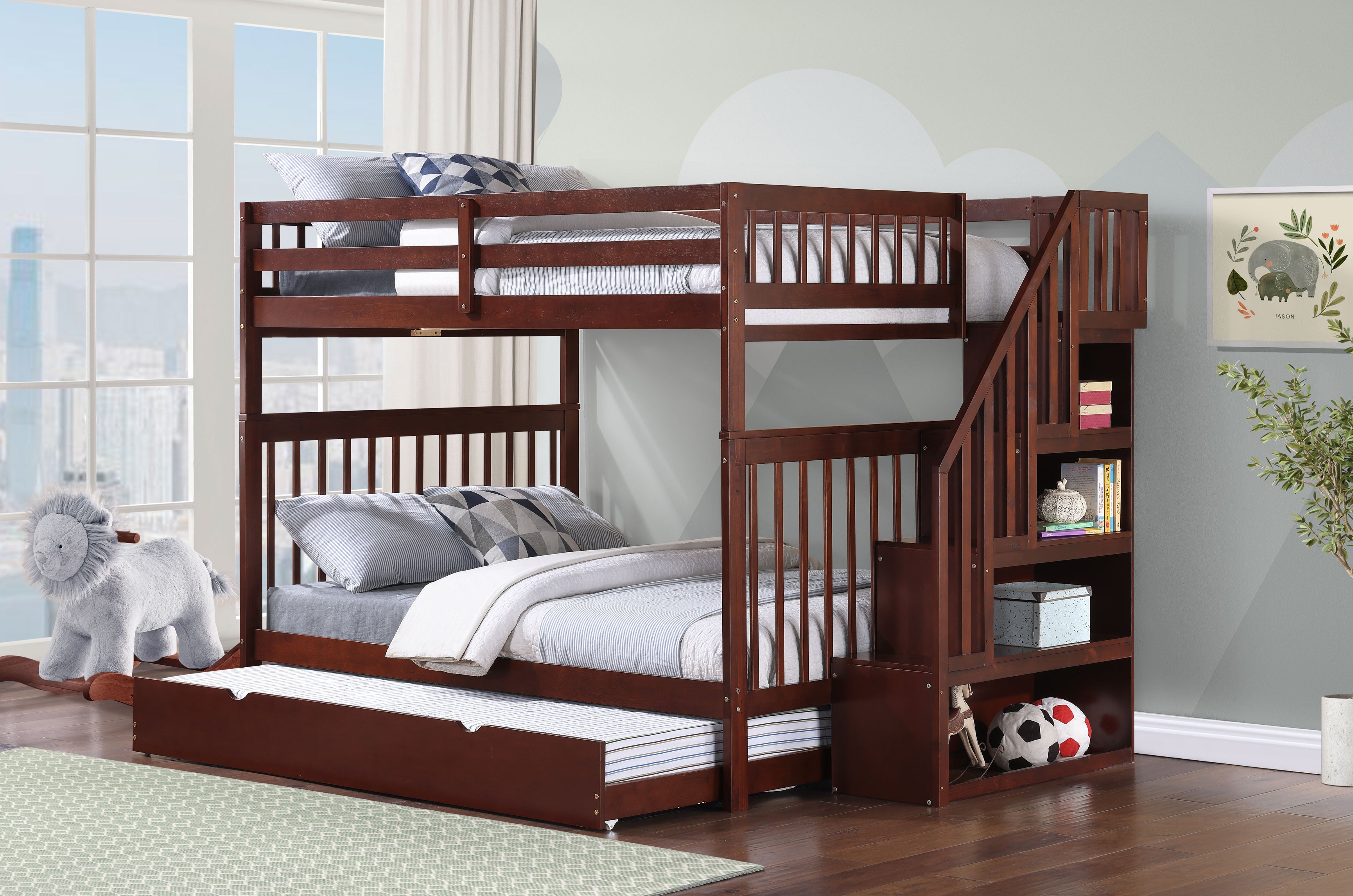 Please note The staircase is Reversible and can be installed on the Left or Right Side Bunk Bed –...