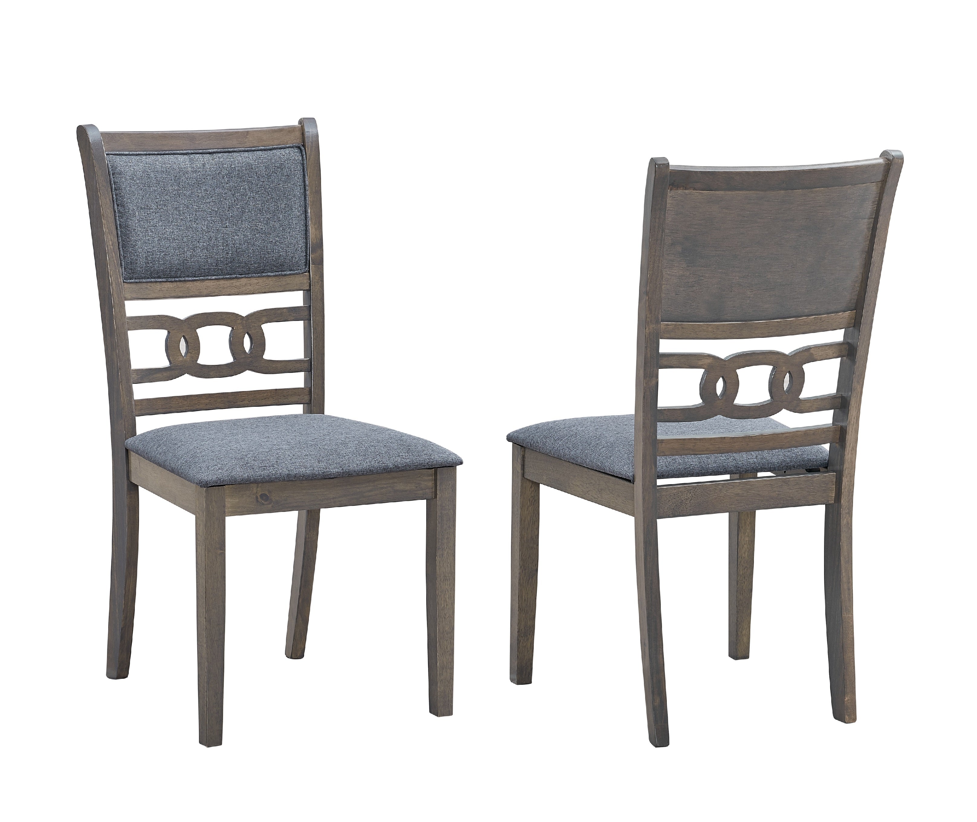 Dark Grey Fabric Upholstered Cushion Seats Dinette Set – T-1080 C-1084