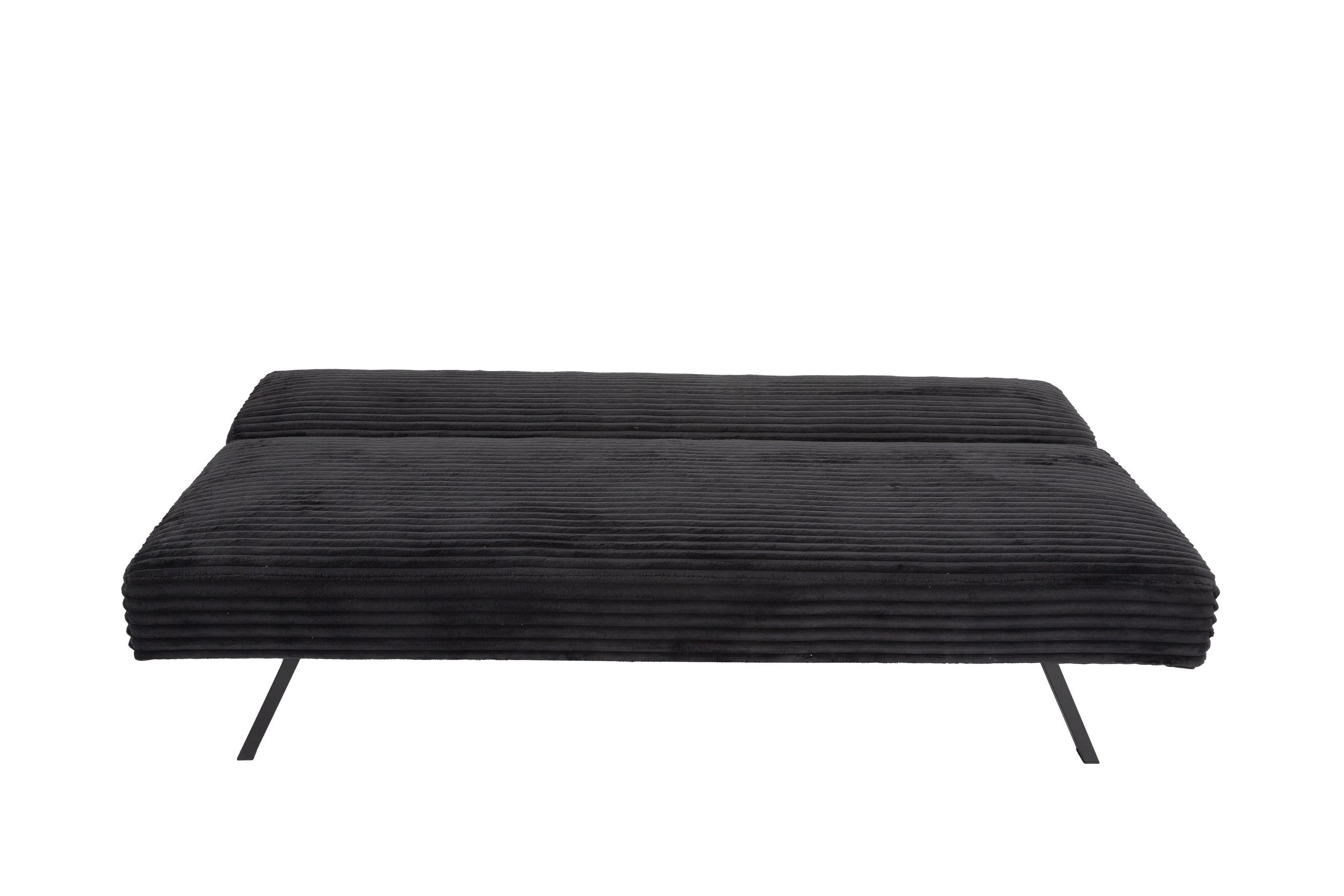 Black Corduroy Sofa Bed with Pillows – IF-8065