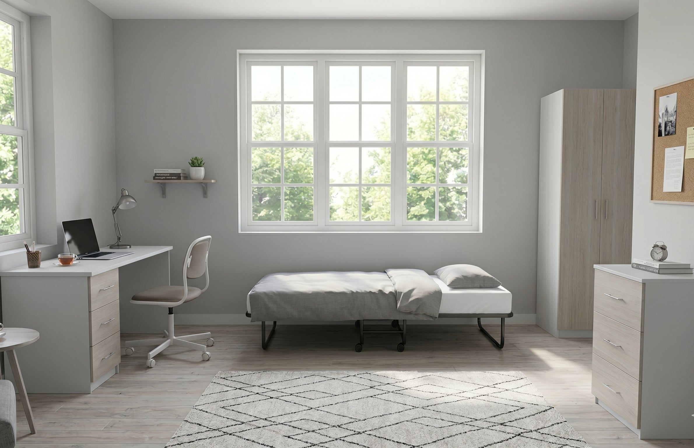 Durable powder-coated steel frame construction Folding Bed – IF-385/386