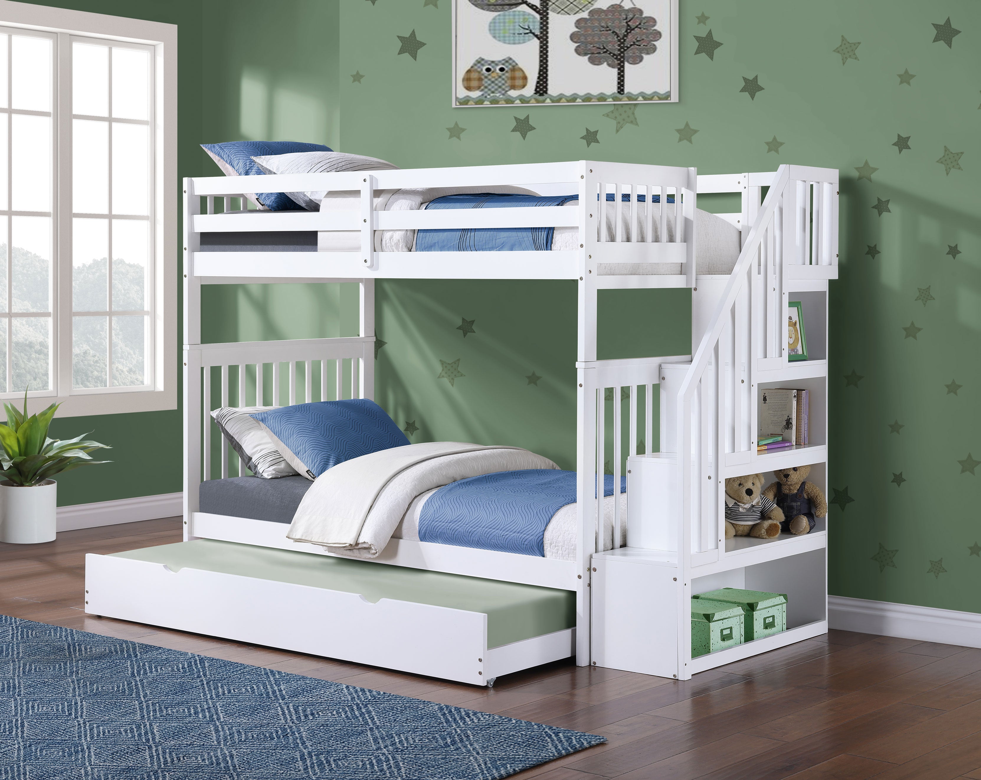 Please note The staircase is Reversible and can be installed on the Left or Right Side Bunk Bed –...