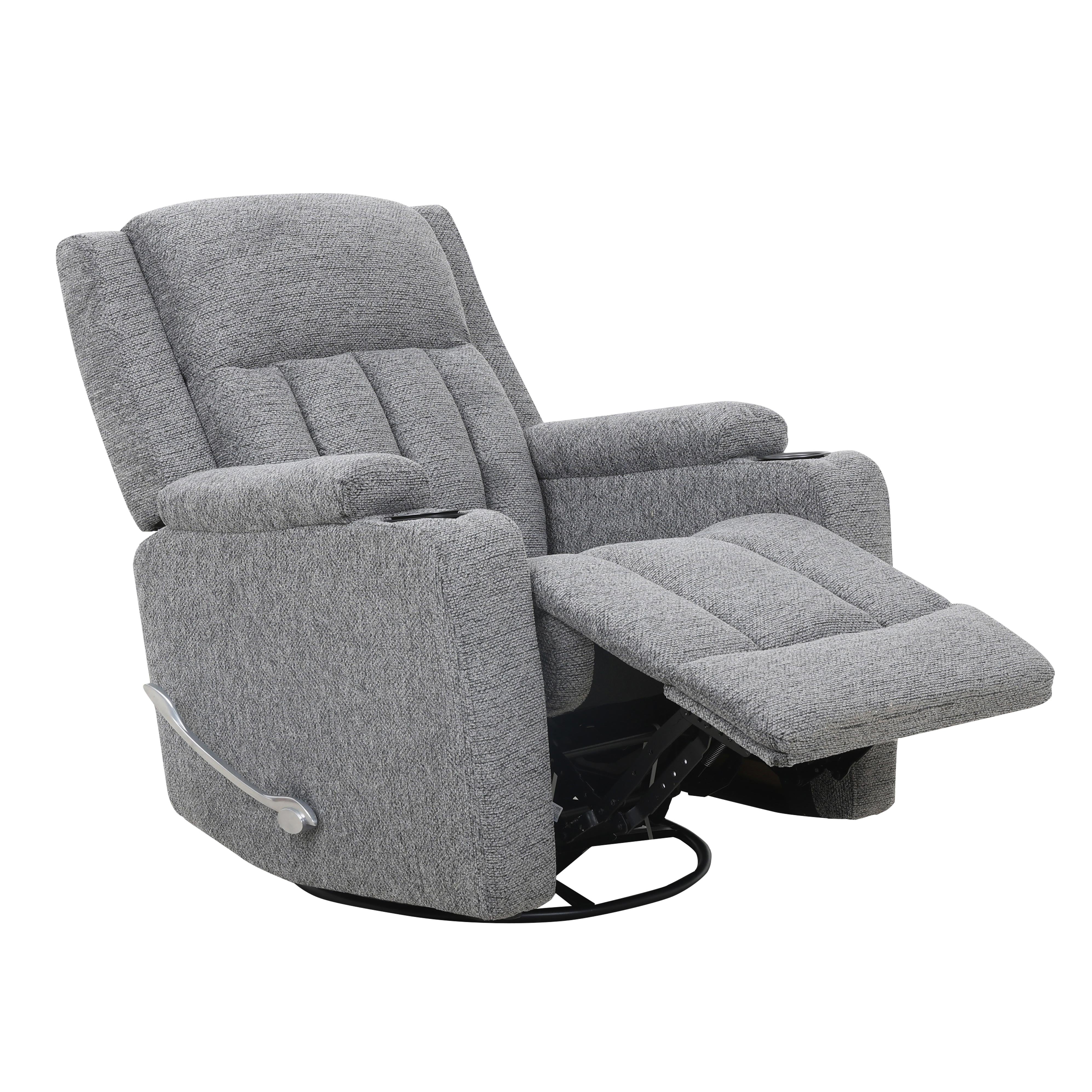 Light Grey Fabric Swivel Glider Recliner – IF-6317-M Recliner
