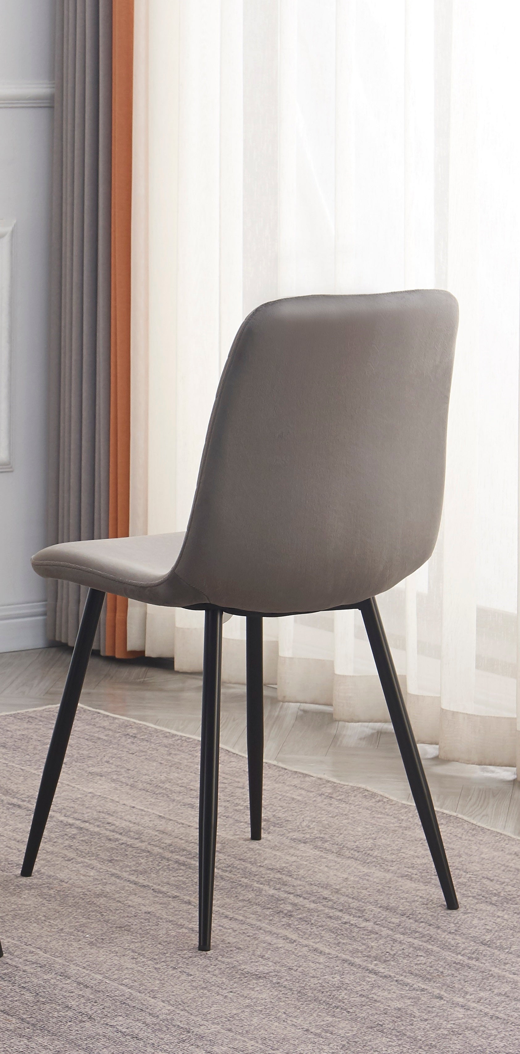 Extension Table: Sintered Stone Black Marble Top With Black Steel Legs Dinette Set – T-1817 C-1817