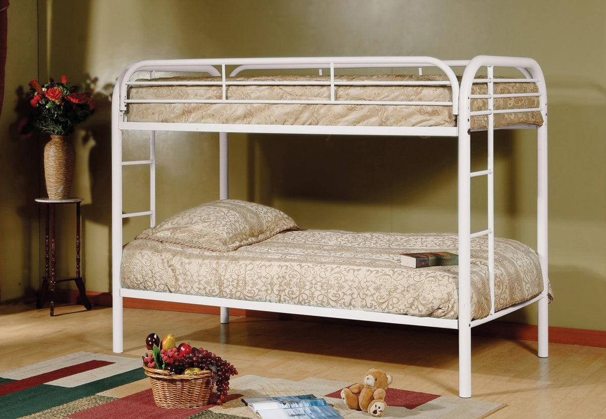White Finish Bunk Bed – B-500W