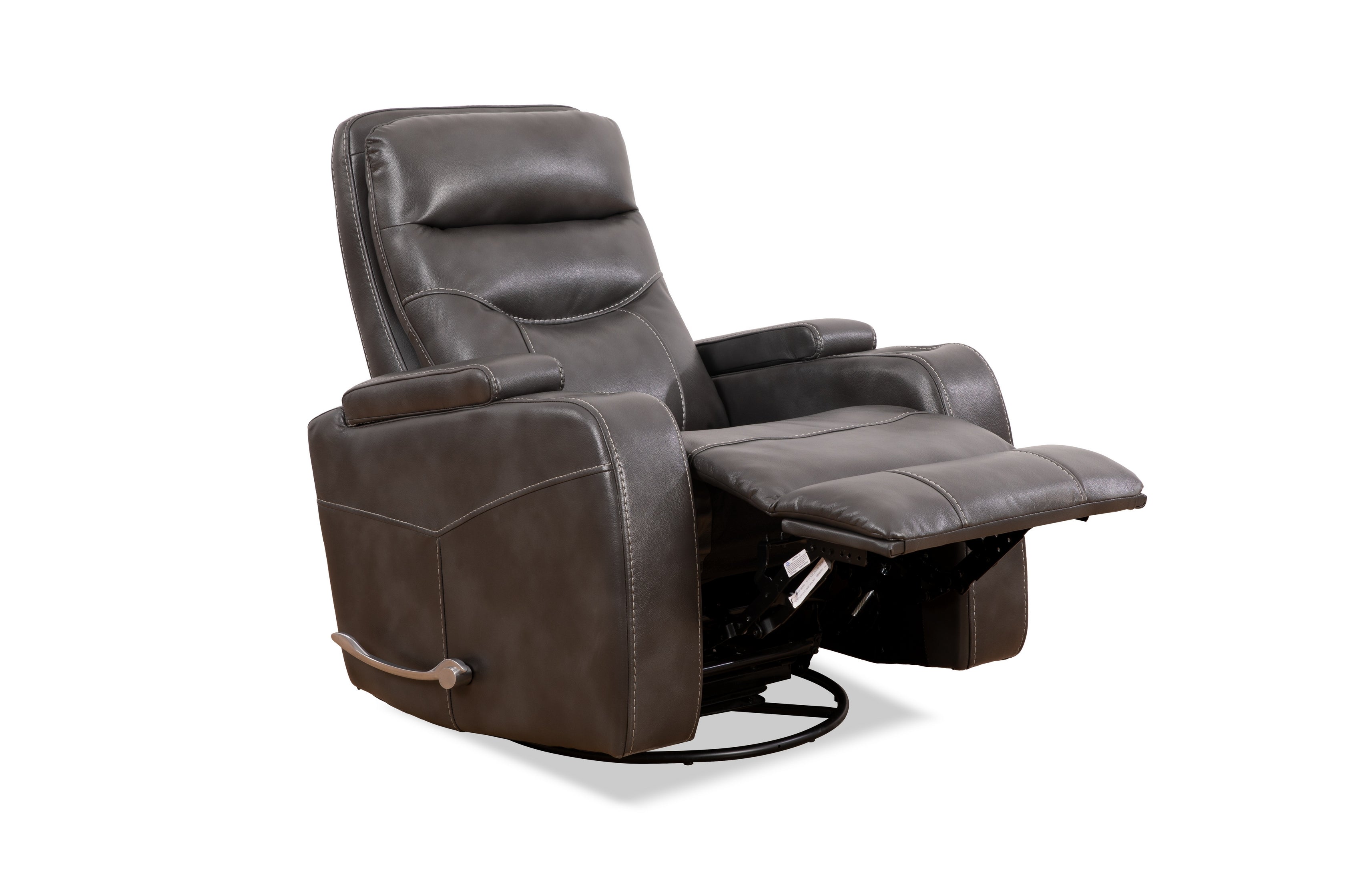 Grey Leather Power Recliner with Cupholder – IF-6312-M Recliner