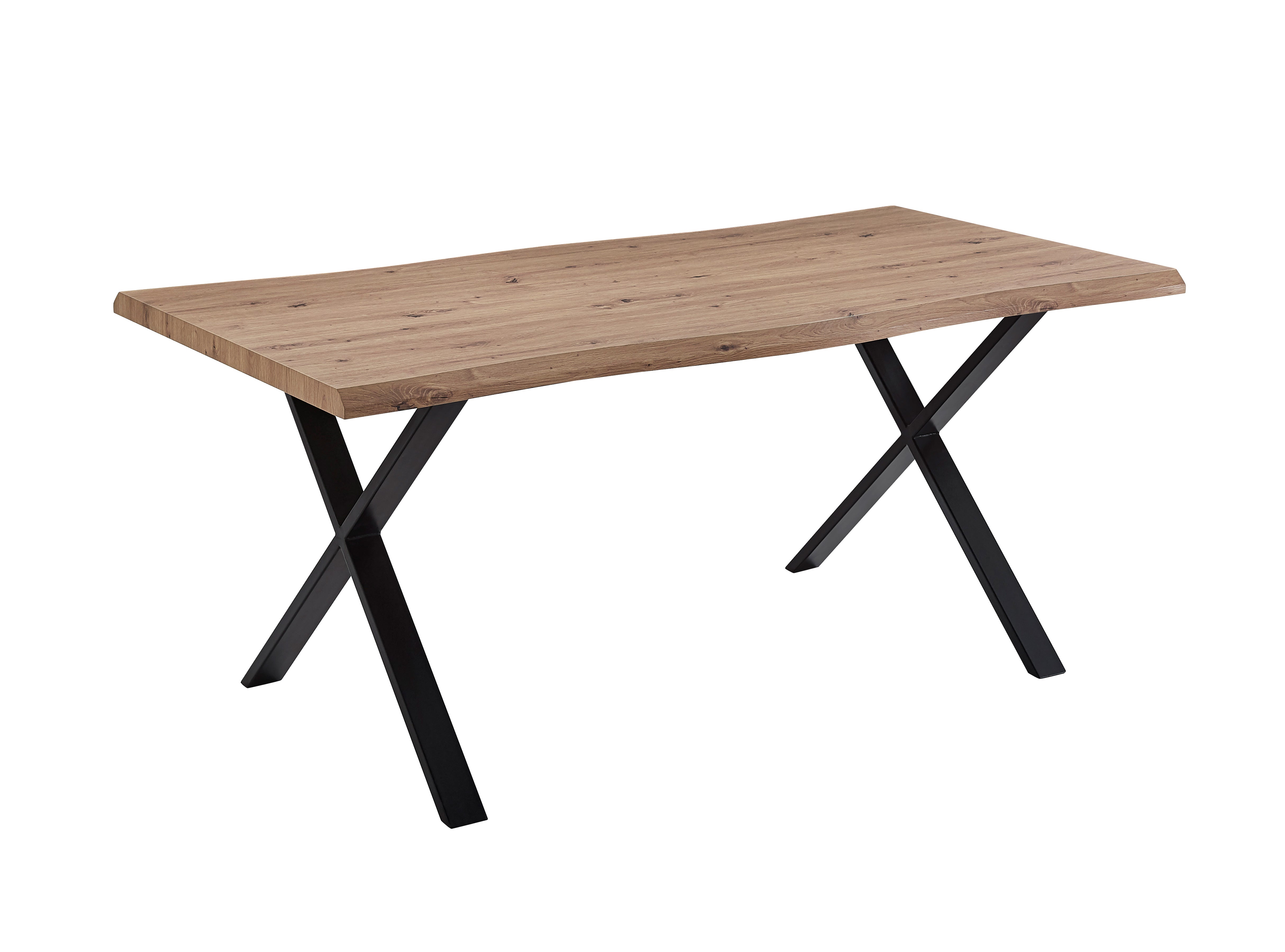 Live edge rectangular dining table with natural wood finish Dinette Set – T-1808 C-1820