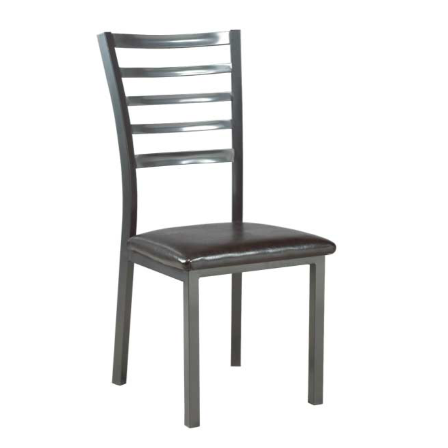 Chrome Metal Dining Chair with Faux Leather Seat – C-1026 C-1027