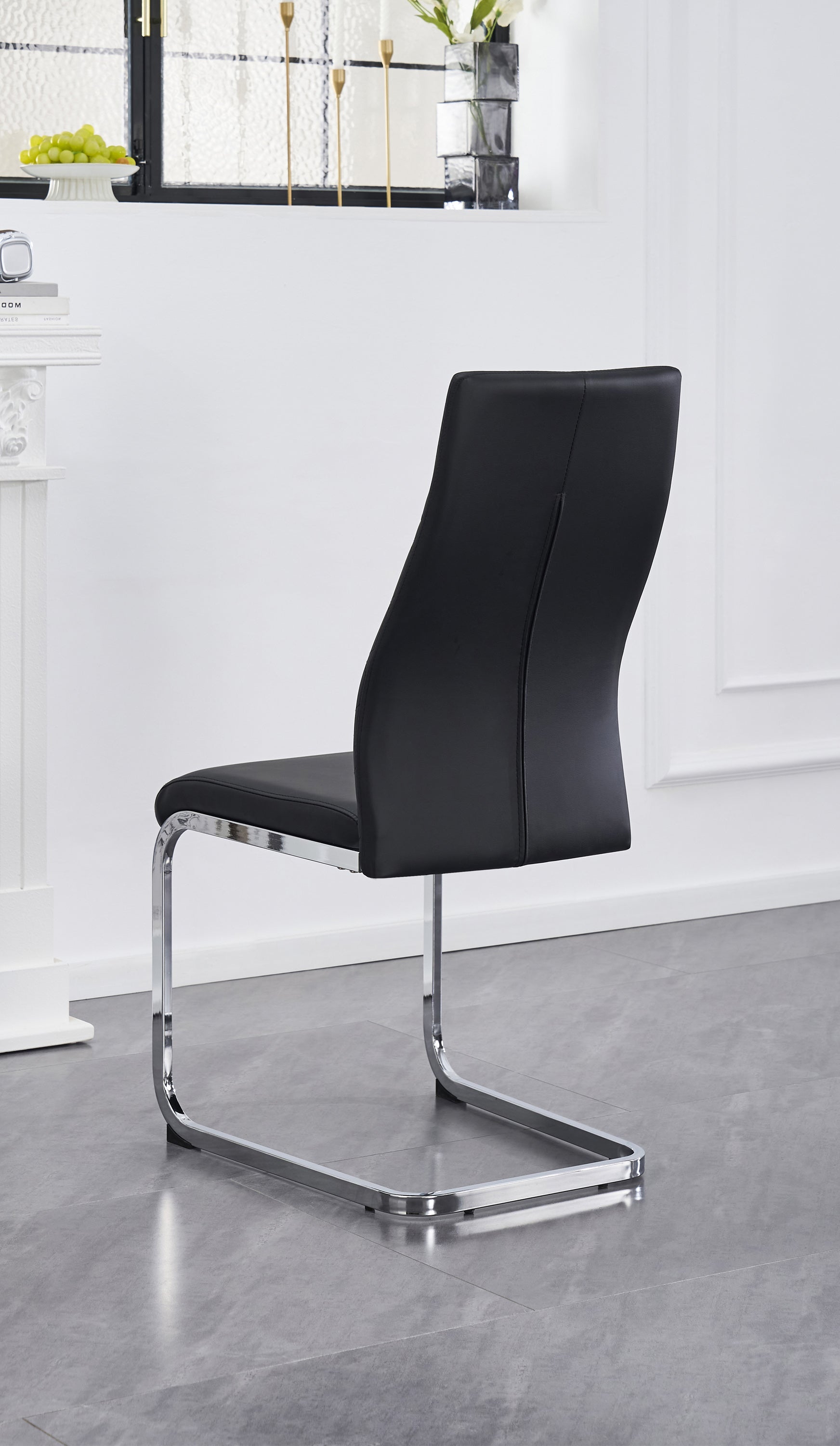 Upholstered in soft Black PU Dinette Set – T-1448 C-1574