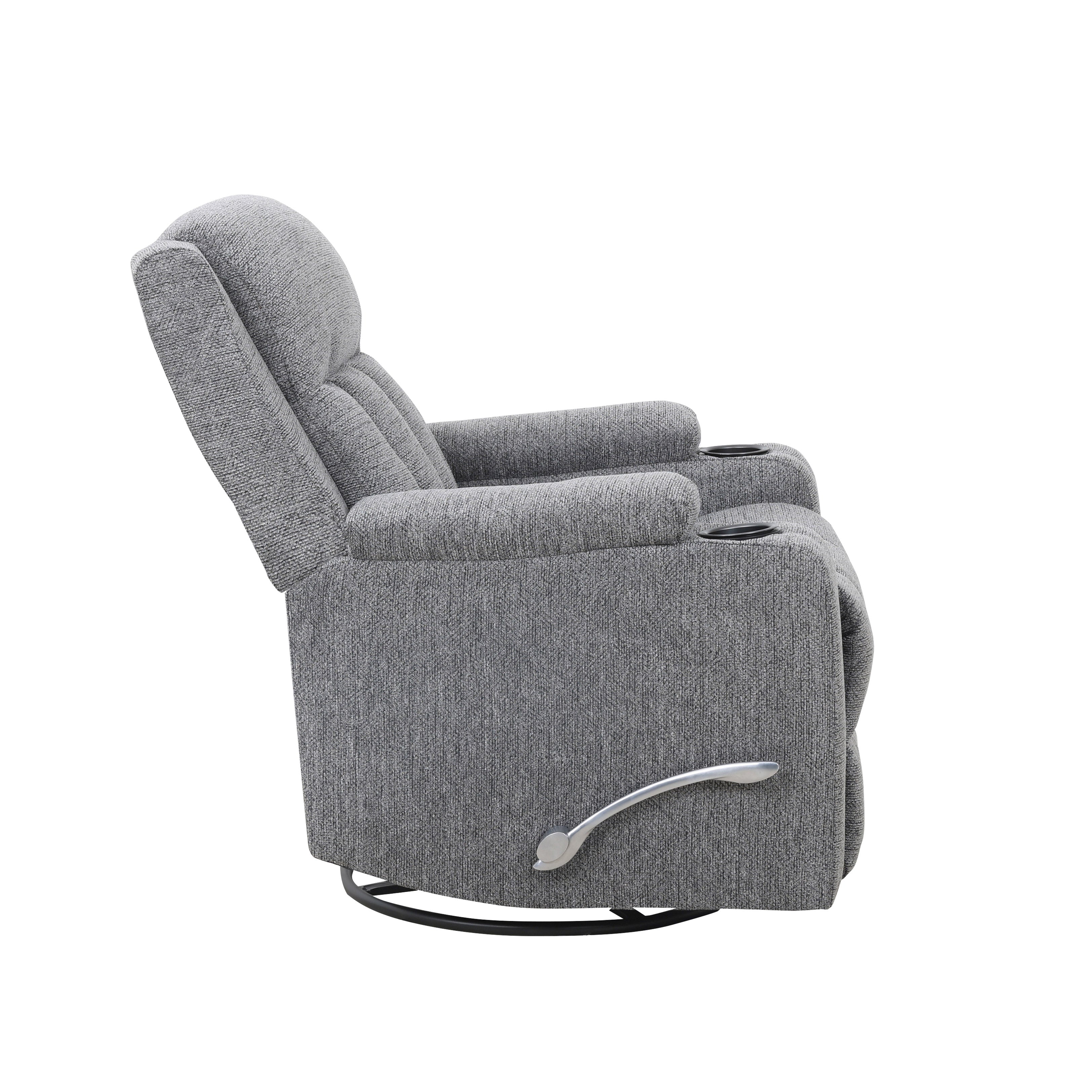 Light Grey Fabric Swivel Glider Recliner – IF-6317-M Recliner