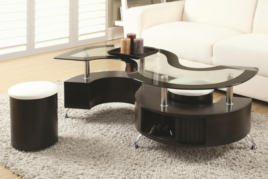 Coffee Table with 2 Stools and Storage – IF-2050
