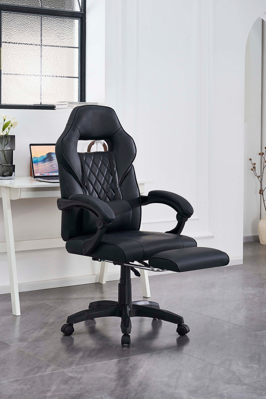 Adjustable Reclining Back with Pull-Out Footrest Office Chair – C-7435