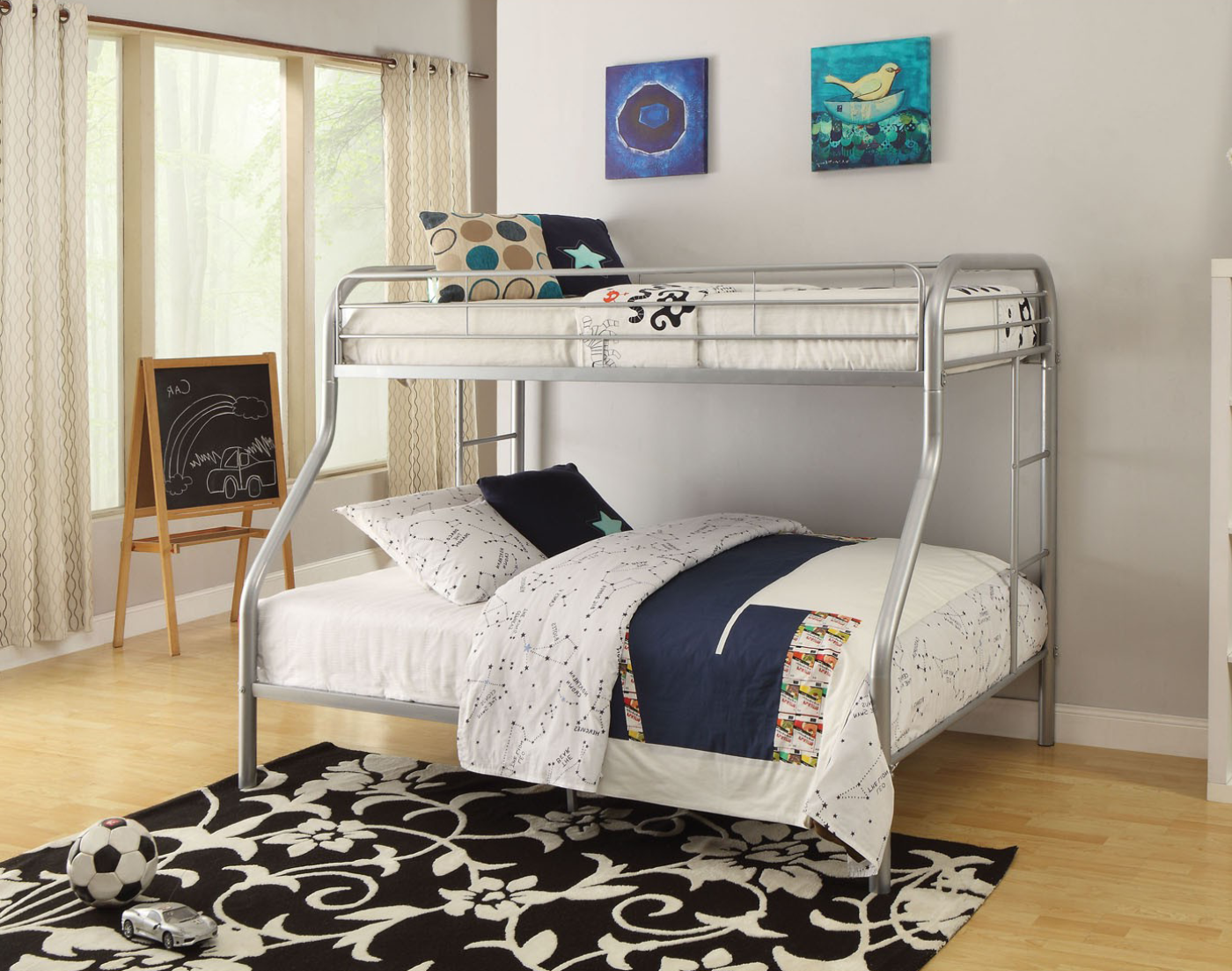 Weight Capacity: Top:250 Lbs Bottom:420 Lbs Bunk Bed – B-501G (Single/Double)