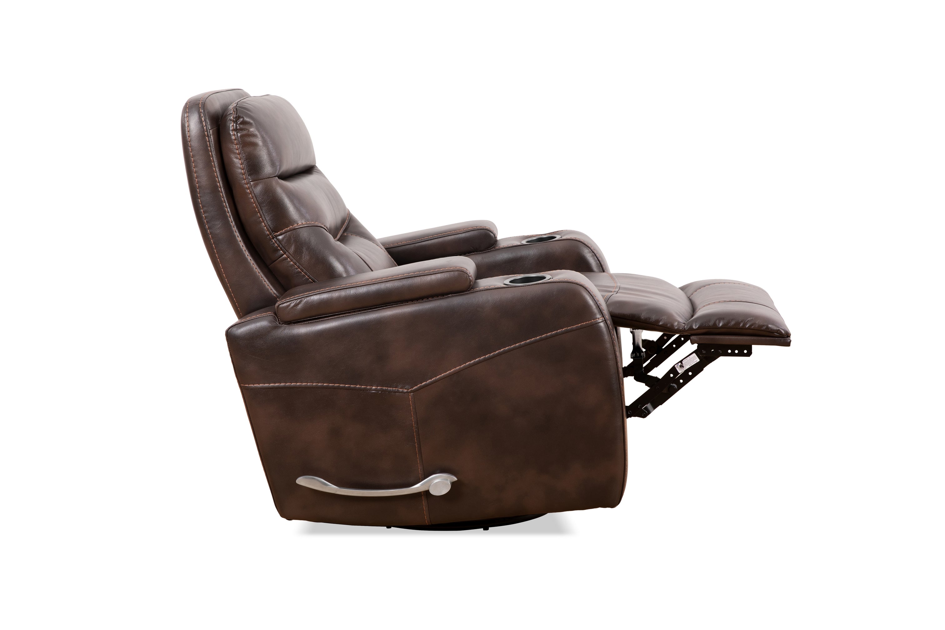 Brown Leather Power Recliner with Cupholder – IF-6311-M Recliner