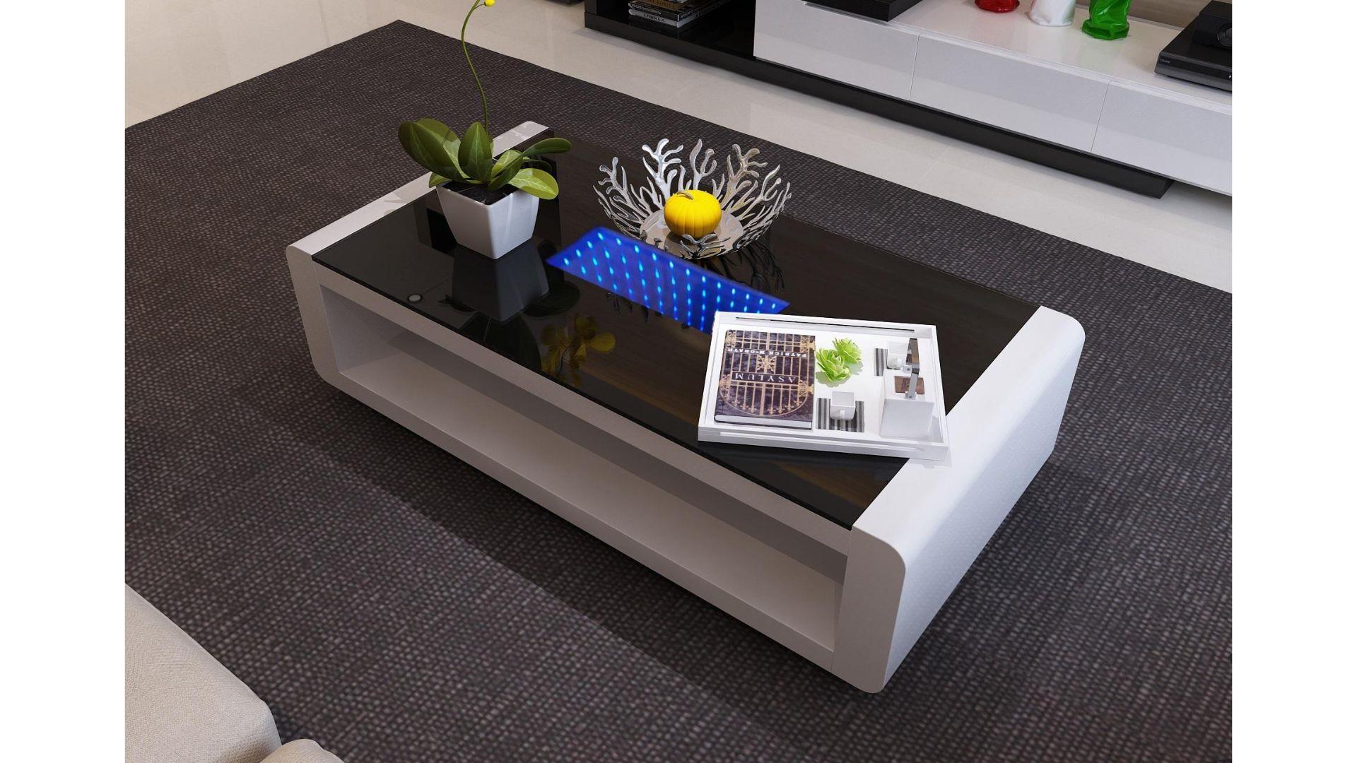 Image of coffee table chelsea with led light.