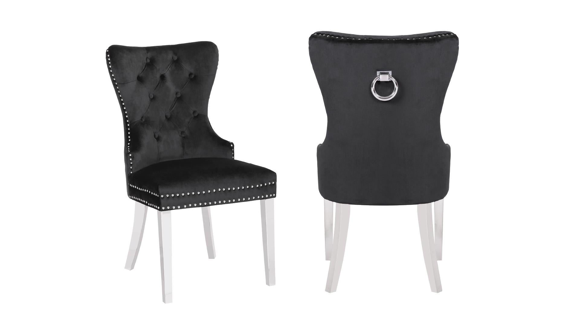 CHAISE DE CUISINE - ERICA VELOURS - 2 MORCEAUX