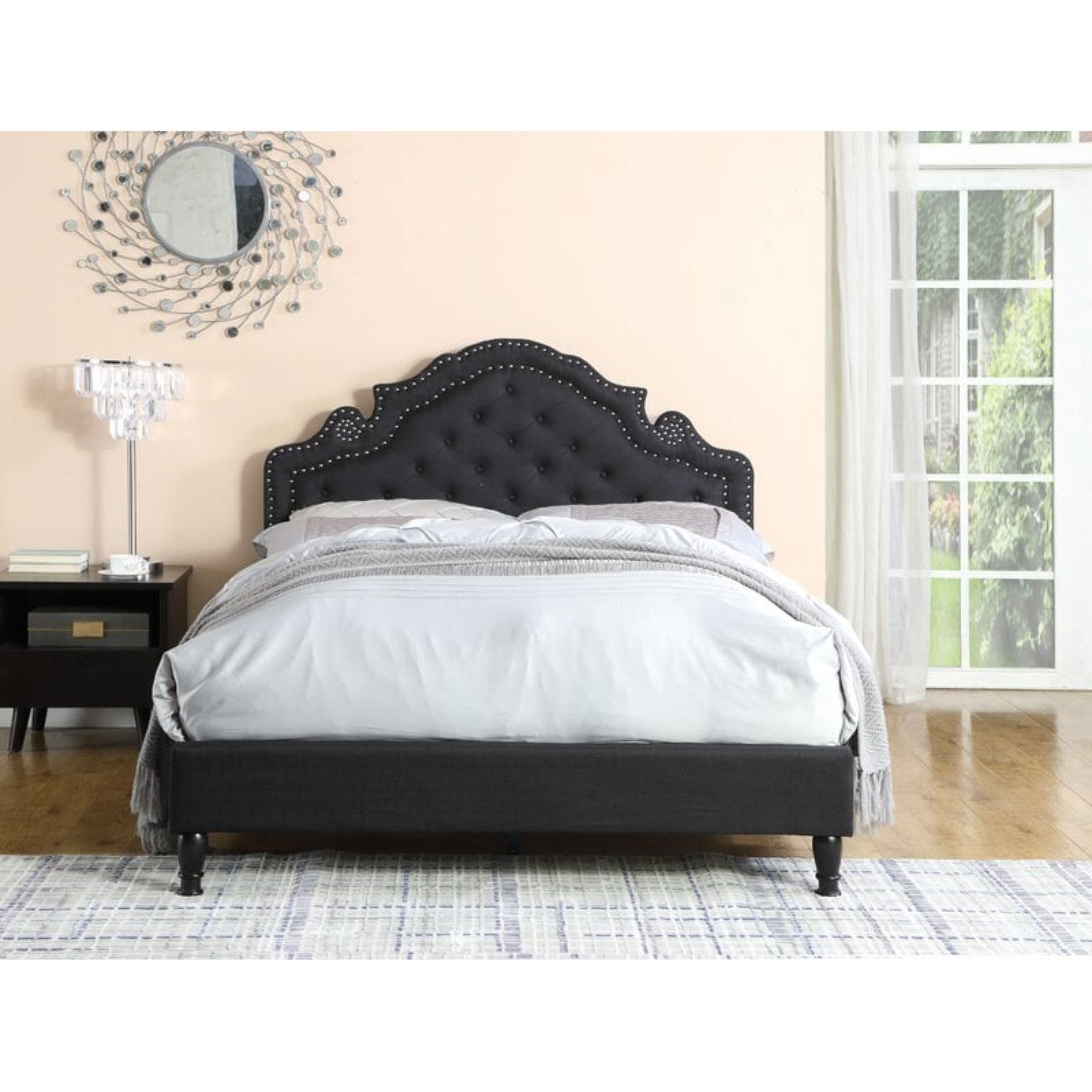 Image of bed laury - bed frame upholstered fabric.