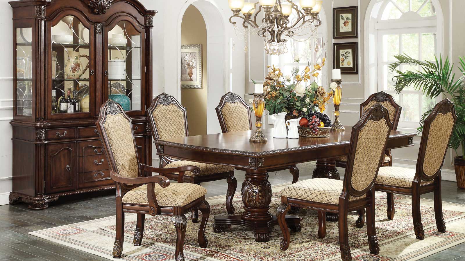 Image of dining set 7pcs - leo fabric.