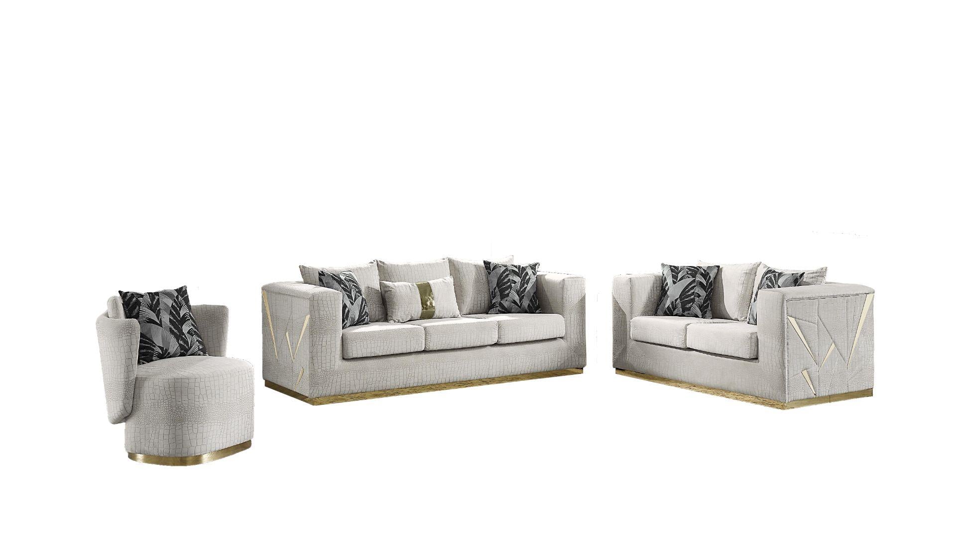 Image of amera sofa set fabric 3pcs.