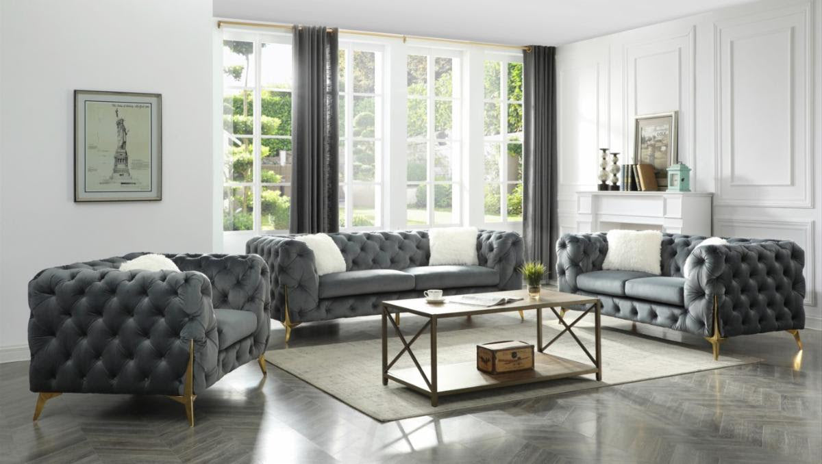 ROLA SOFA SET 3 PIECES Velvet