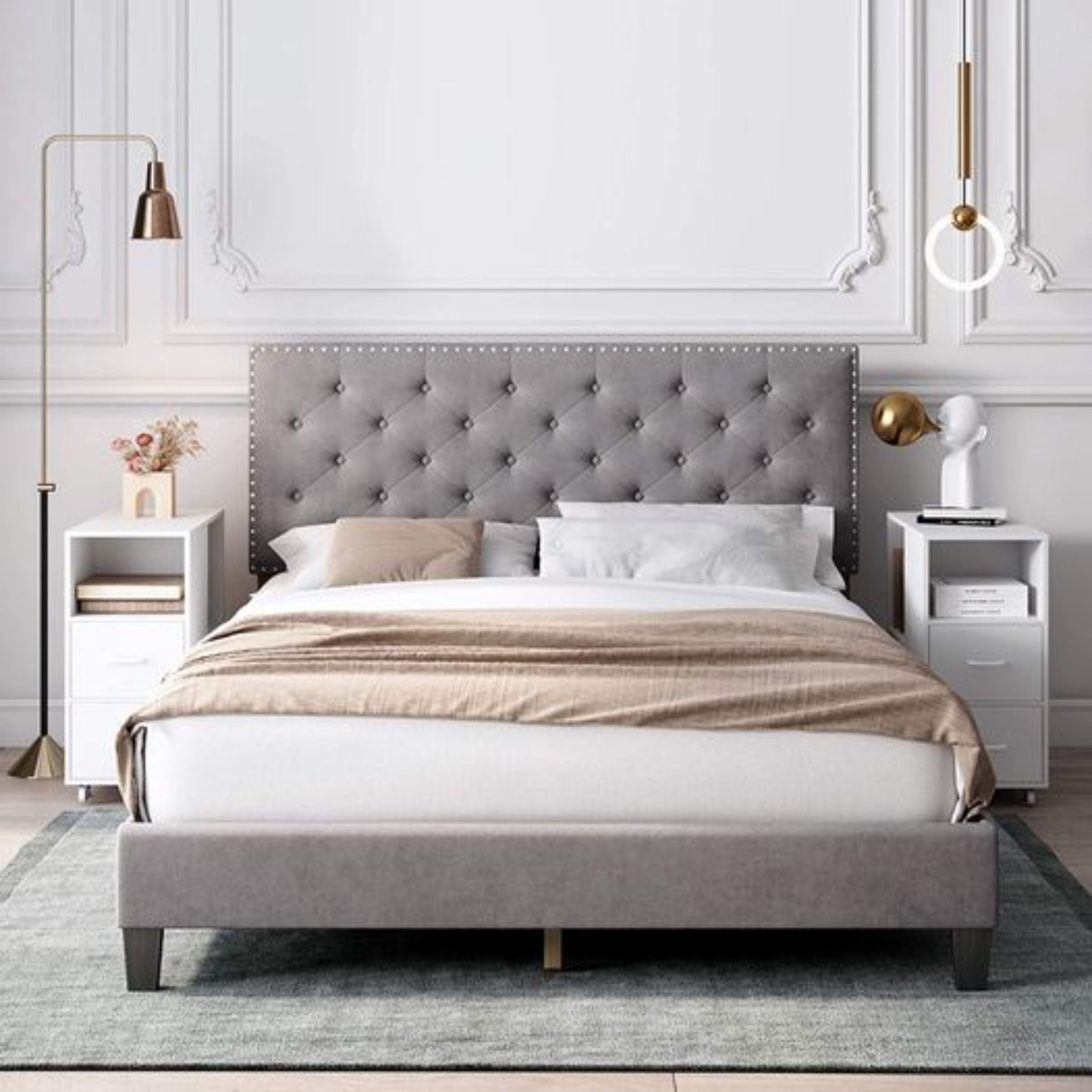 Image of bed ruby - bed frame upholstered.