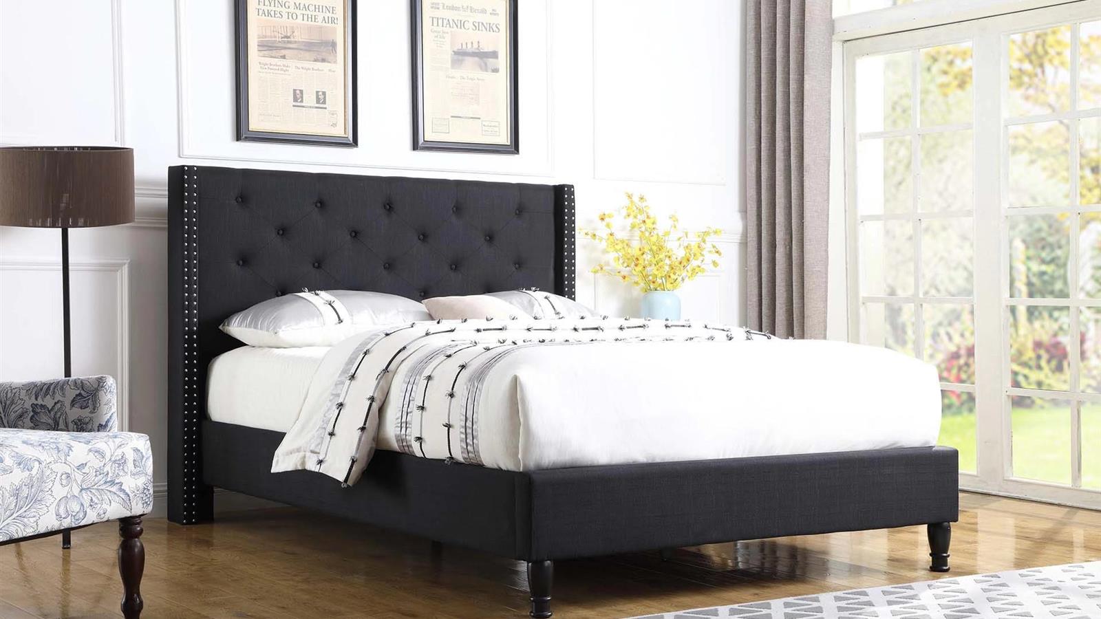 Image of bed sophia - bed frame upholstered fabric.