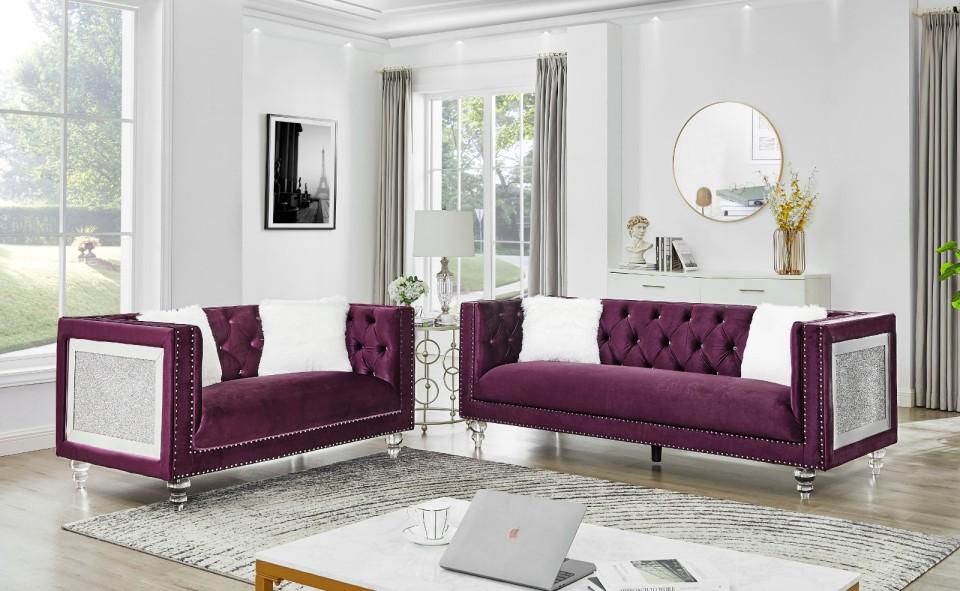 Image of joy sofa set fabric 3 pcs.
