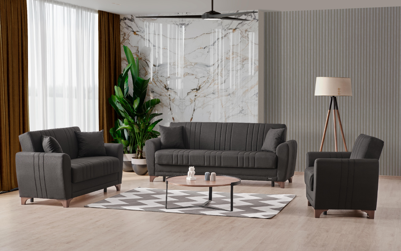 Image of alvina sofa set 3pcs.