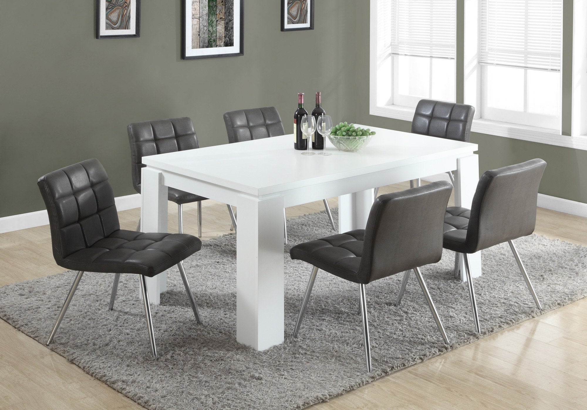dining table 36x 60 white  i1056